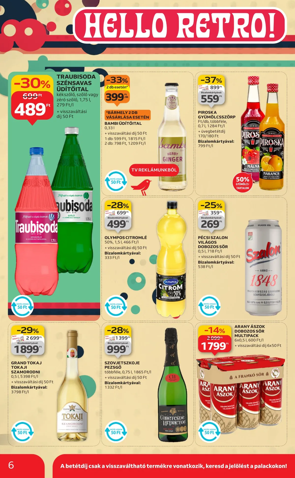 Auchan akciós újság Hipermarket Retro 09.04–09.17 – 6. oldal