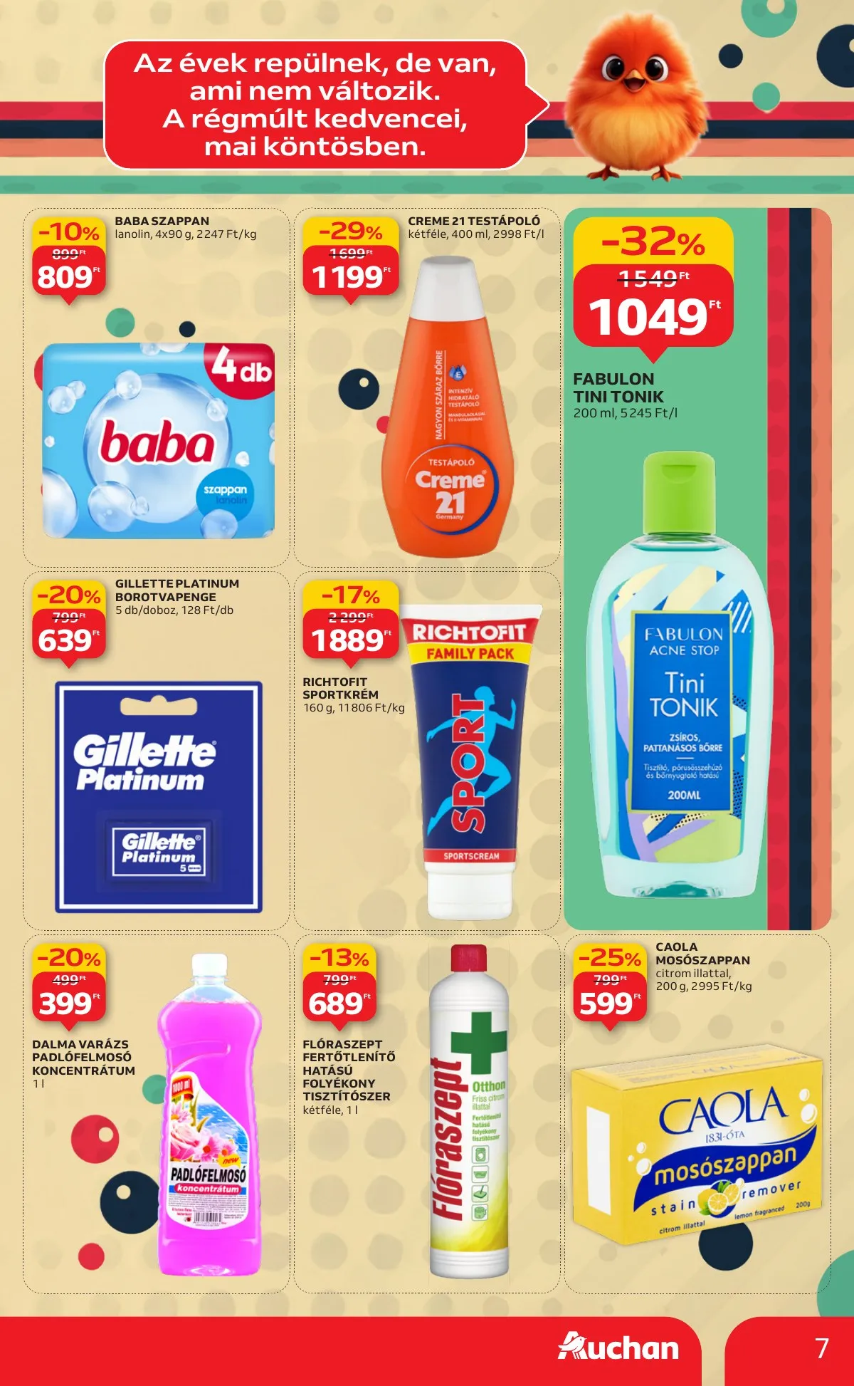 Auchan akciós újság Hipermarket Retro 09.04–09.17 – 7. oldal