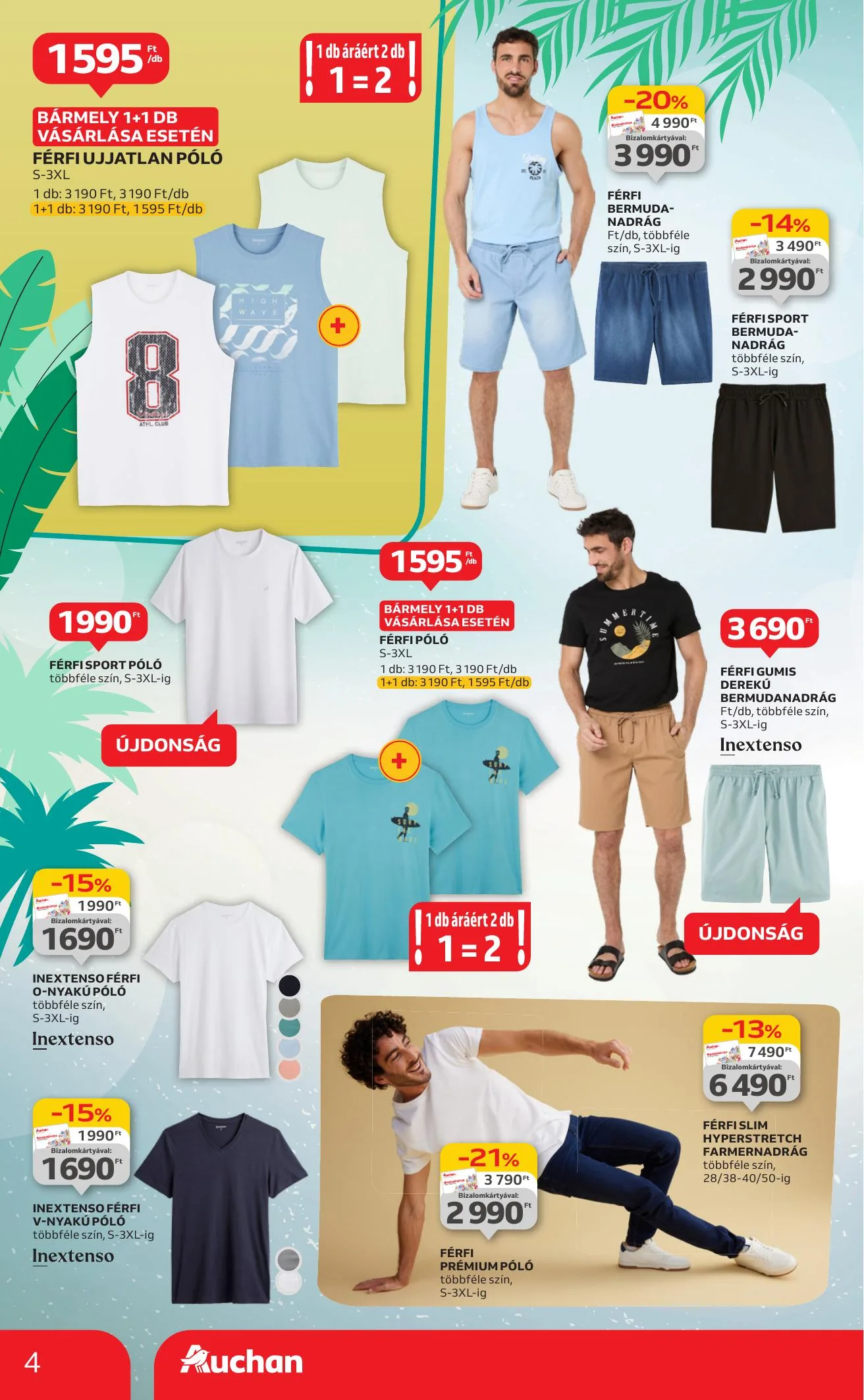Auchan akciós újság Hipermarket Ruhazat 07.01–07.30 – 4. oldal