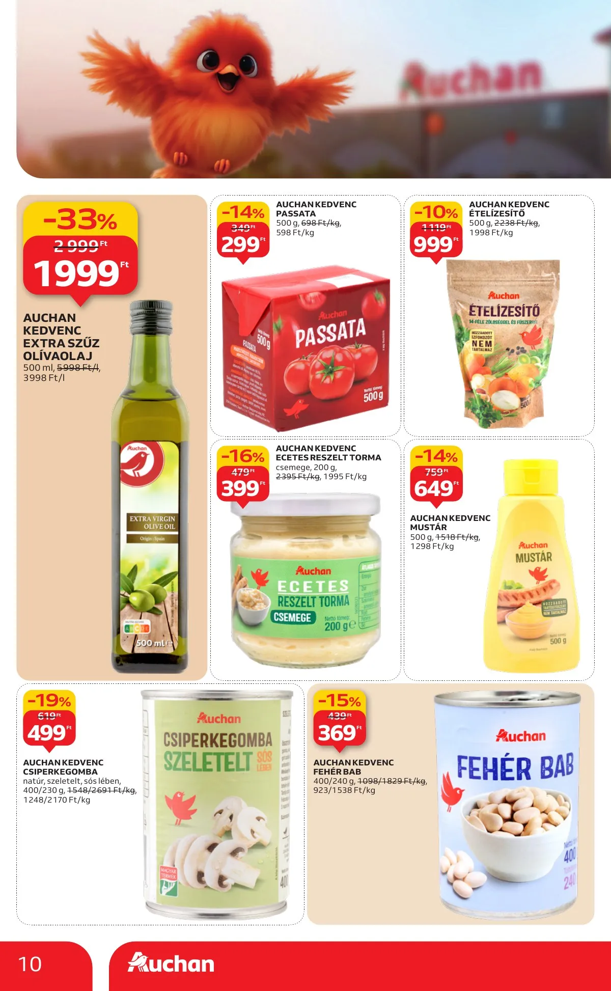 Auchan akciós újság Hipermarket Sajat markas 01.22–02.04 – 10. oldal