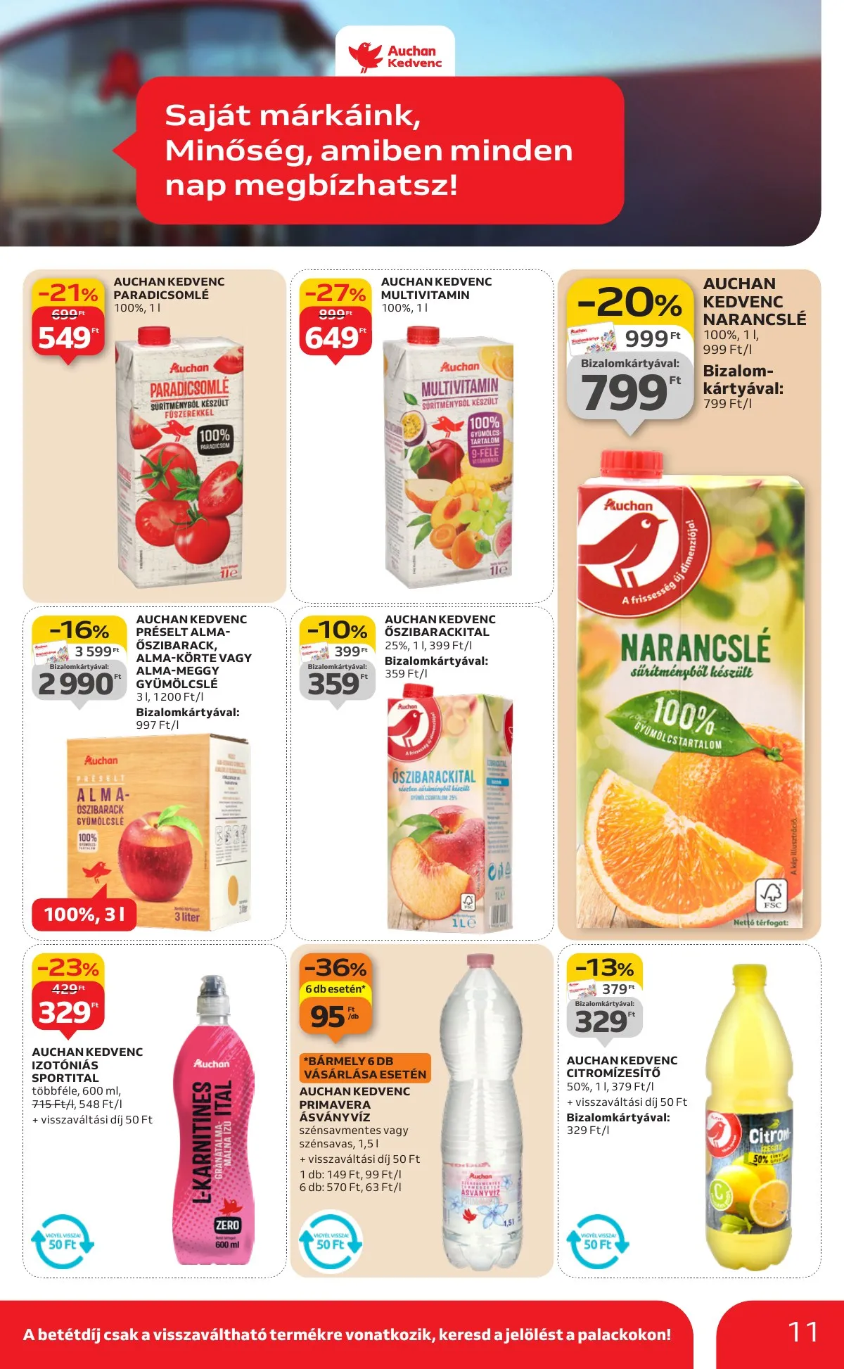 Auchan akciós újság Hipermarket Sajat markas 01.22–02.04 – 11. oldal