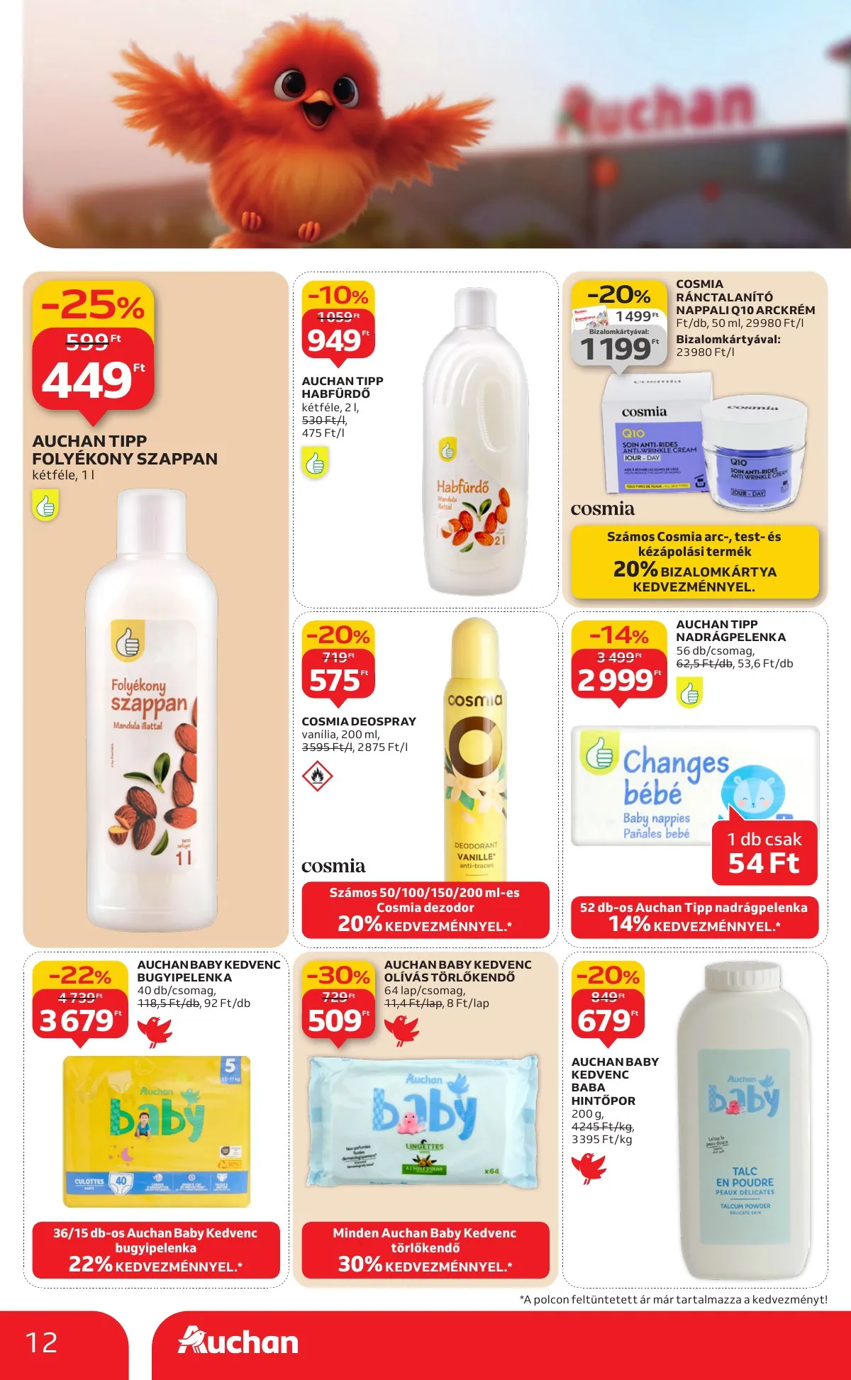 Auchan akciós újság Hipermarket Sajat markas 01.22–02.04 – 12. oldal