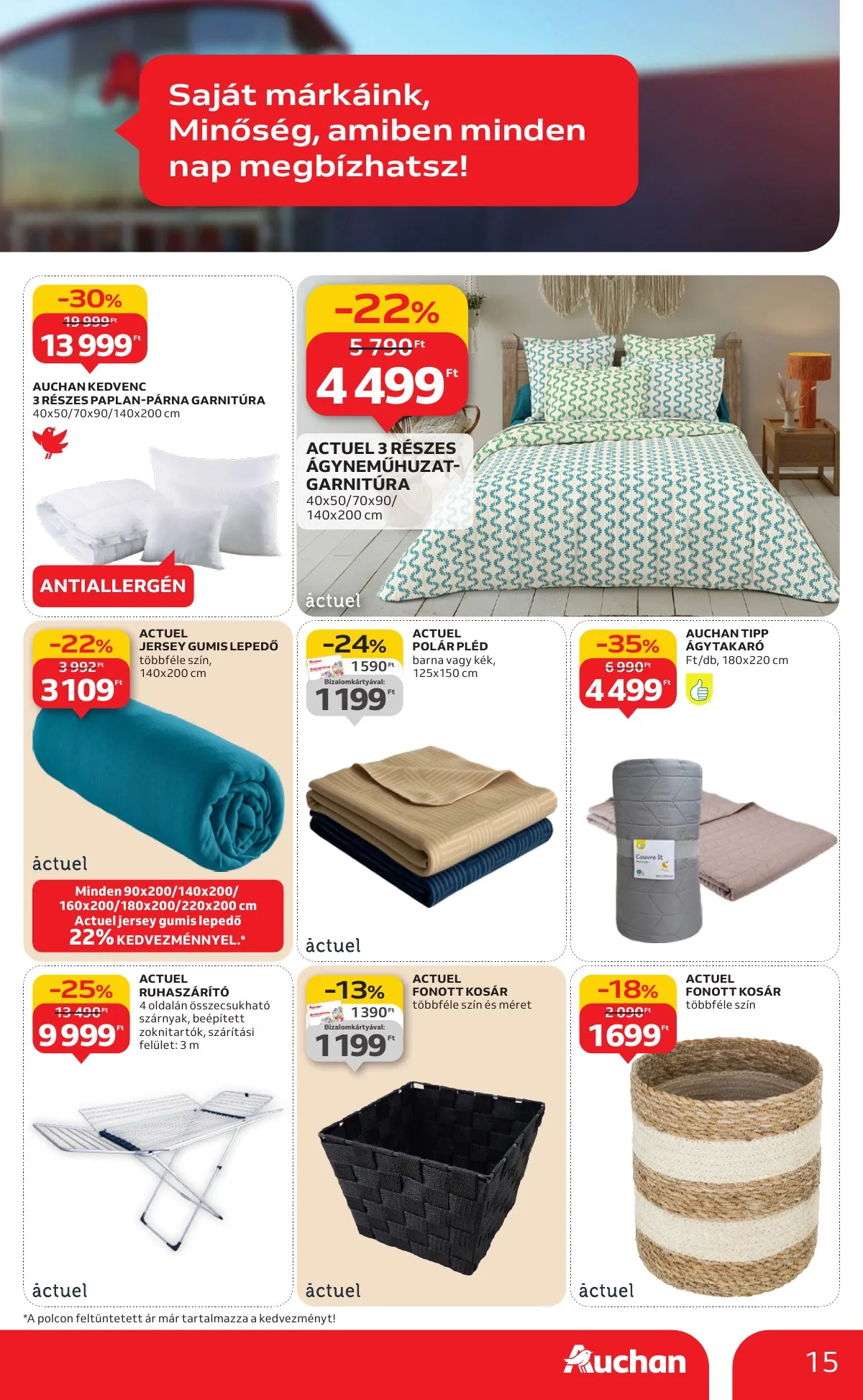 Auchan akciós újság Hipermarket Sajat markas 01.22–02.04 – 15. oldal