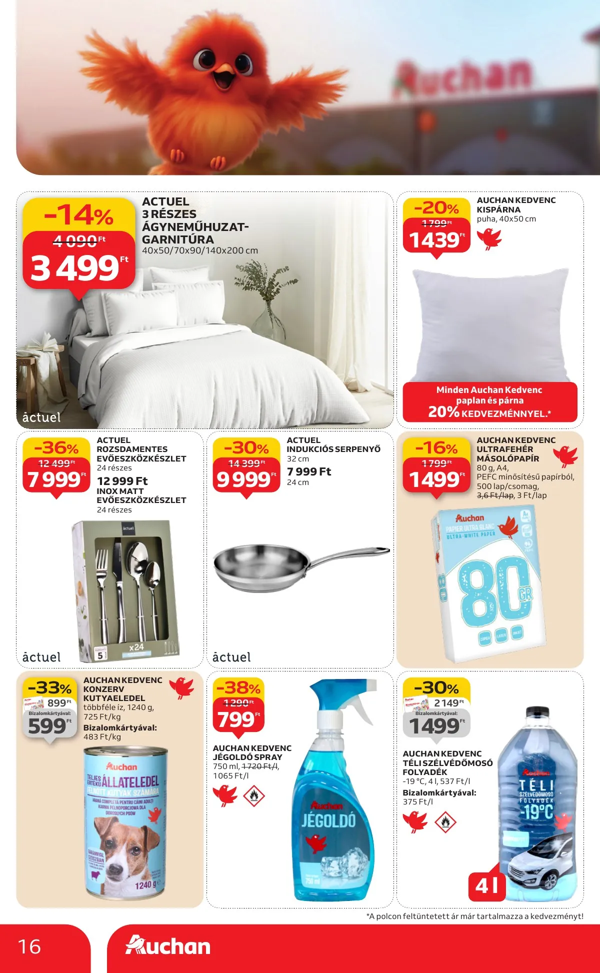 Auchan akciós újság Hipermarket Sajat markas 01.22–02.04 – 16. oldal