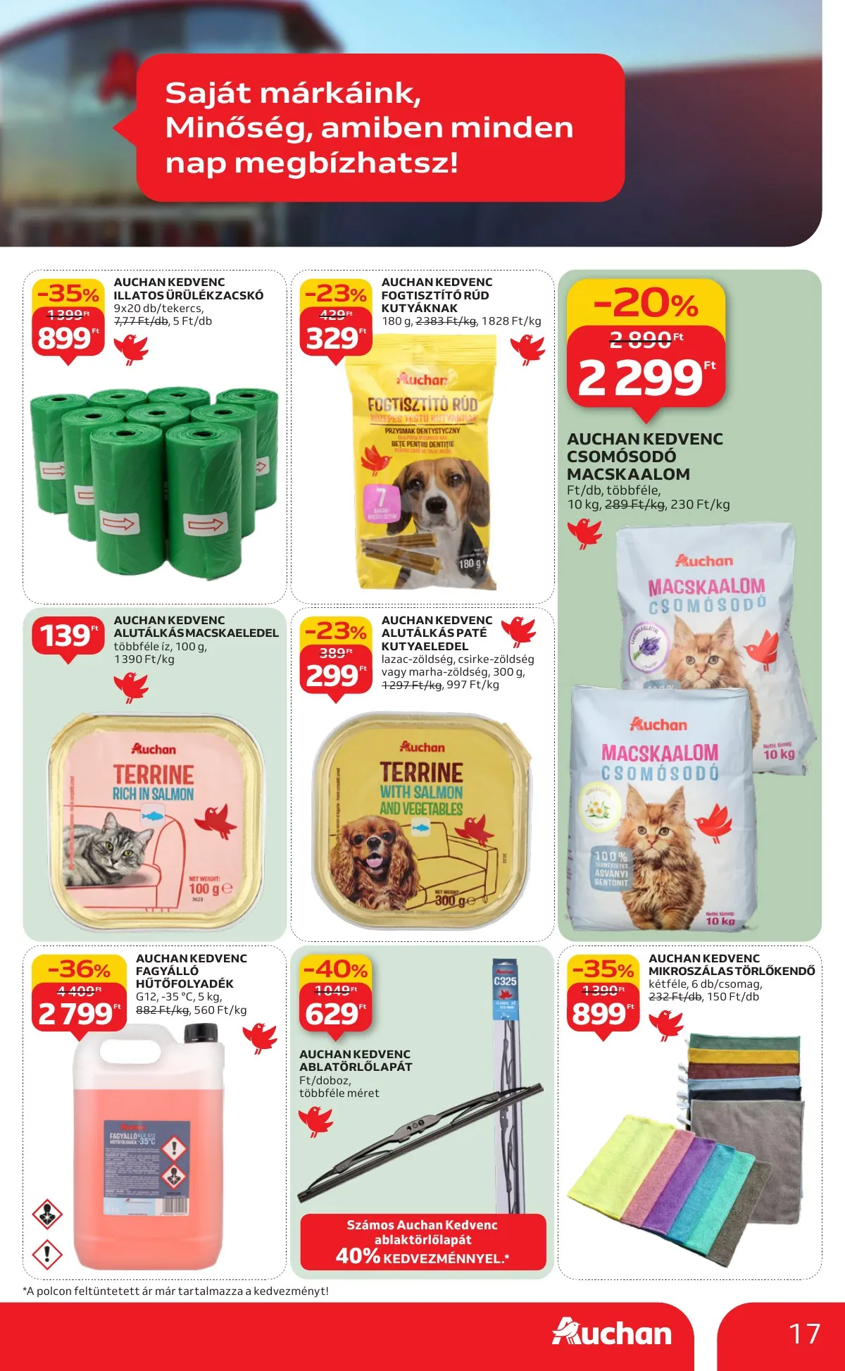 Auchan akciós újság Hipermarket Sajat markas 01.22–02.04 – 17. oldal