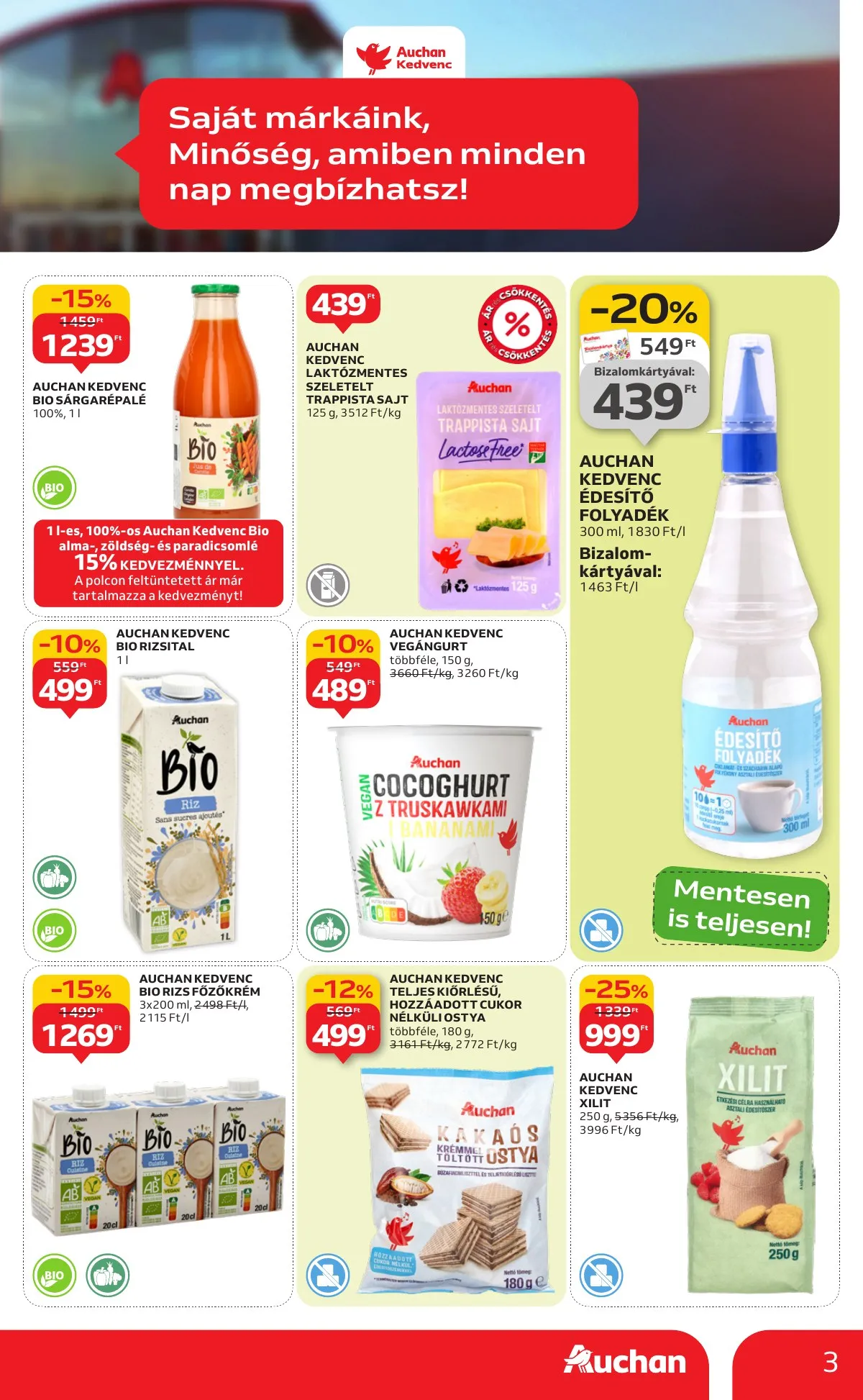 Auchan akciós újság Hipermarket Sajat markas 01.22–02.04 – 3. oldal