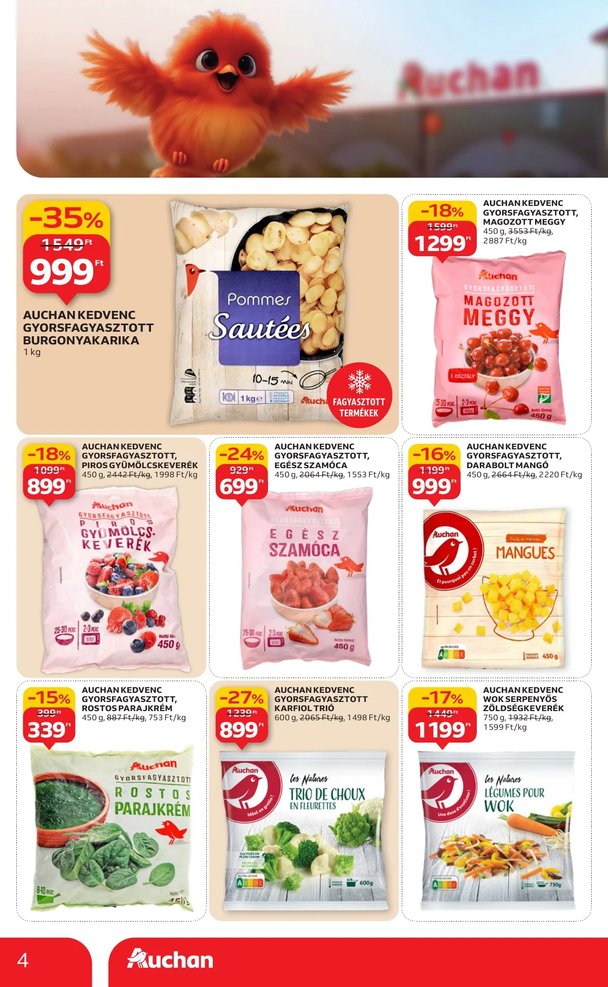Auchan akciós újság Hipermarket Sajat markas 01.22–02.04 – 4. oldal