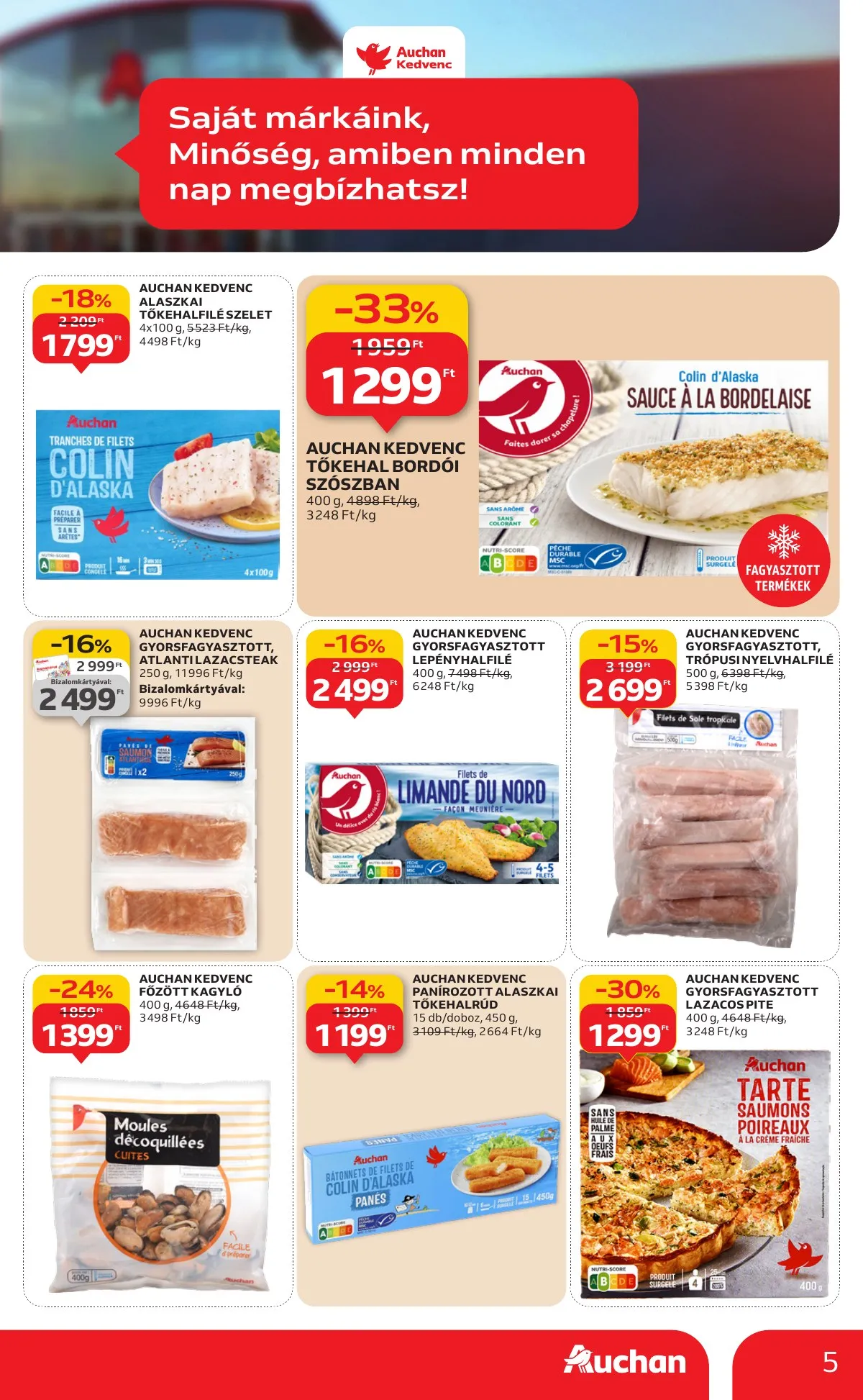 Auchan akciós újság Hipermarket Sajat markas 01.22–02.04 – 5. oldal