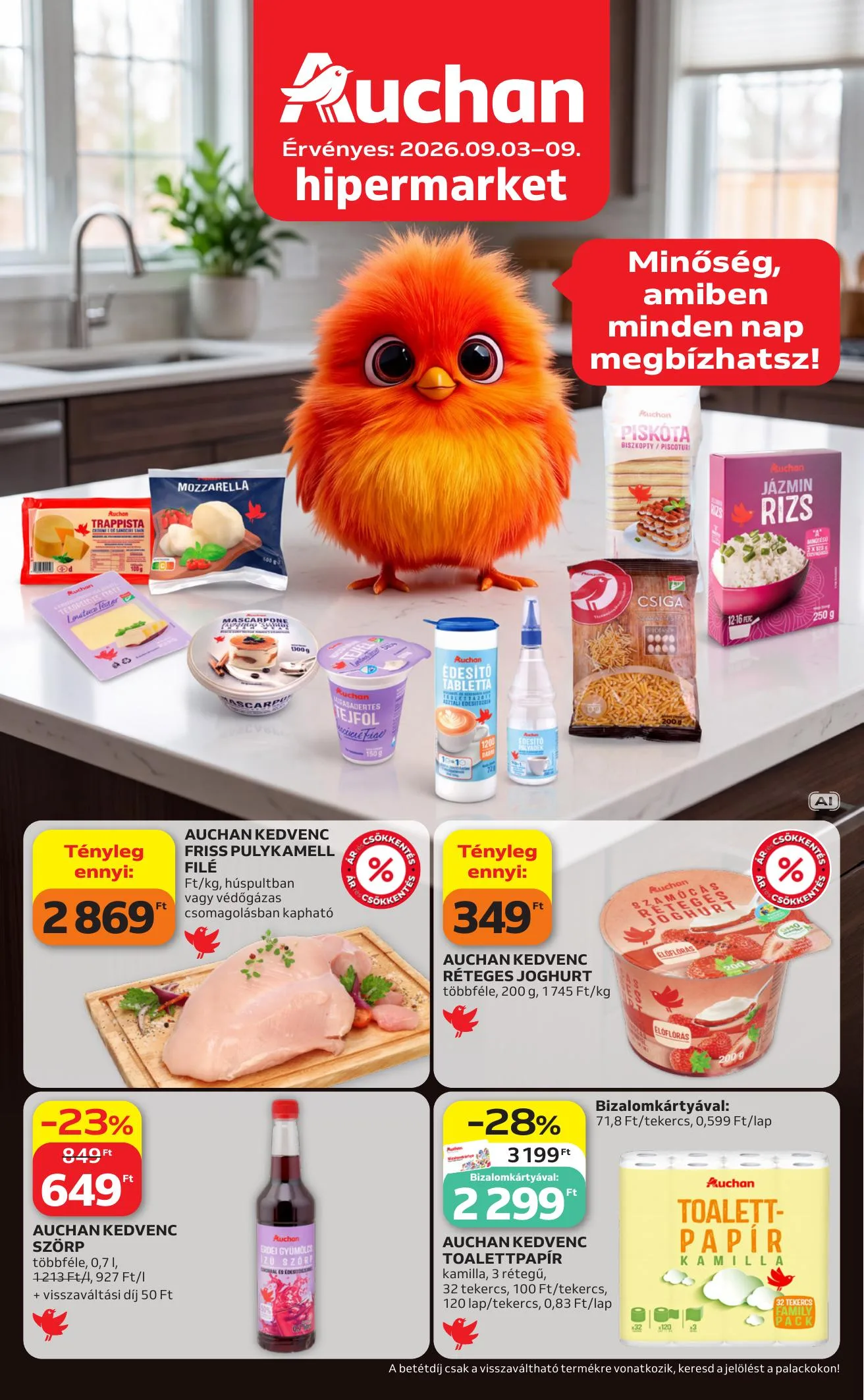 Auchan akciós újság Hipermarket Sajatmarkas 09.03–09.09