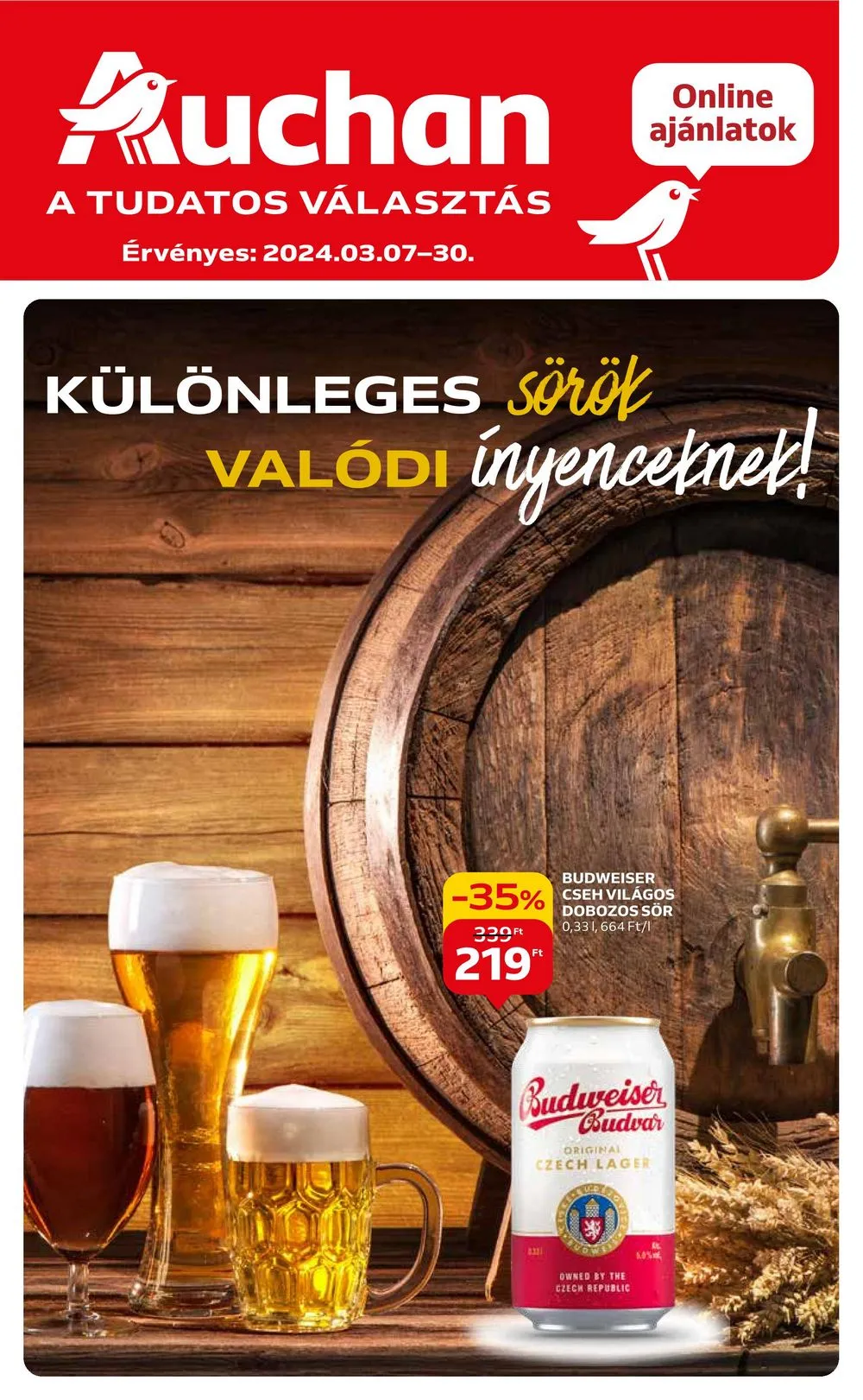 Auchan akciós újság Hipermarket sor 03.07–03.30
