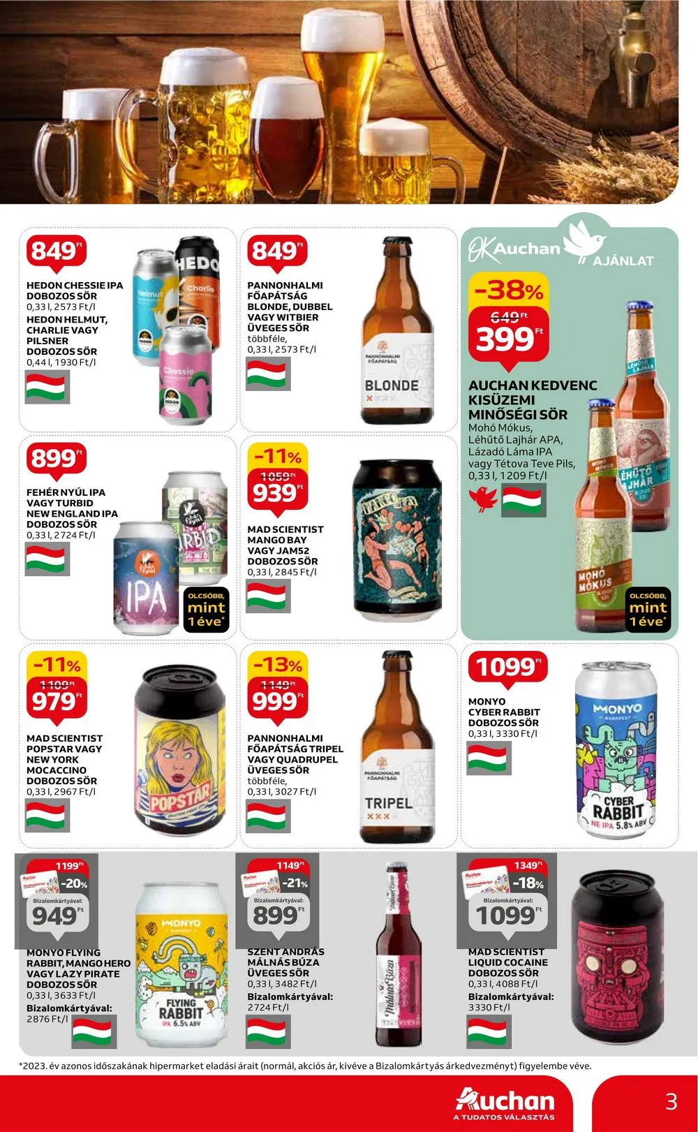Auchan akciós újság Hipermarket sor 03.07–03.30 – 3. oldal