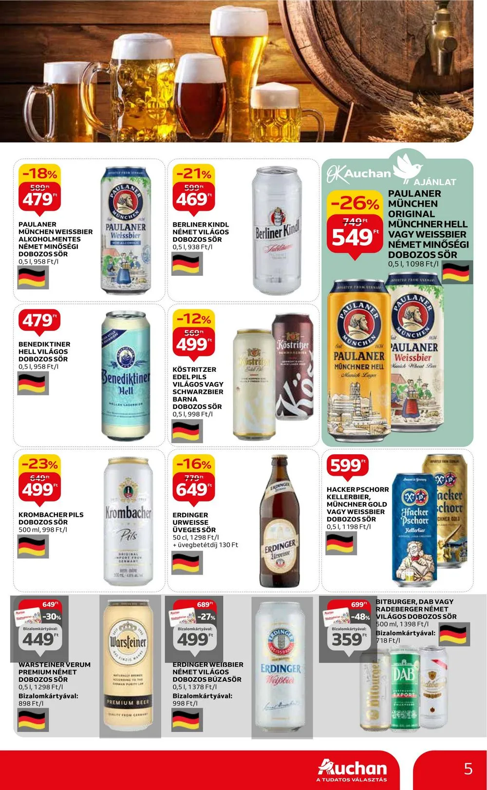 Auchan akciós újság Hipermarket sor 03.07–03.30 – 5. oldal