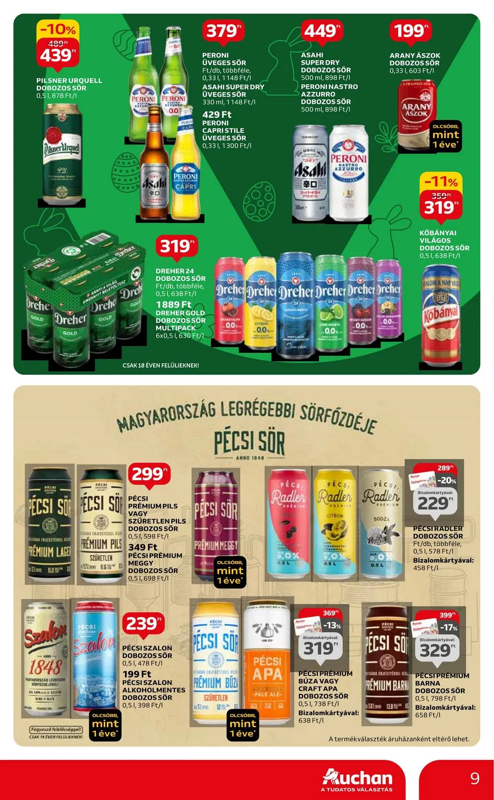 Auchan akciós újság Hipermarket sor 03.07–03.30 – 9. oldal