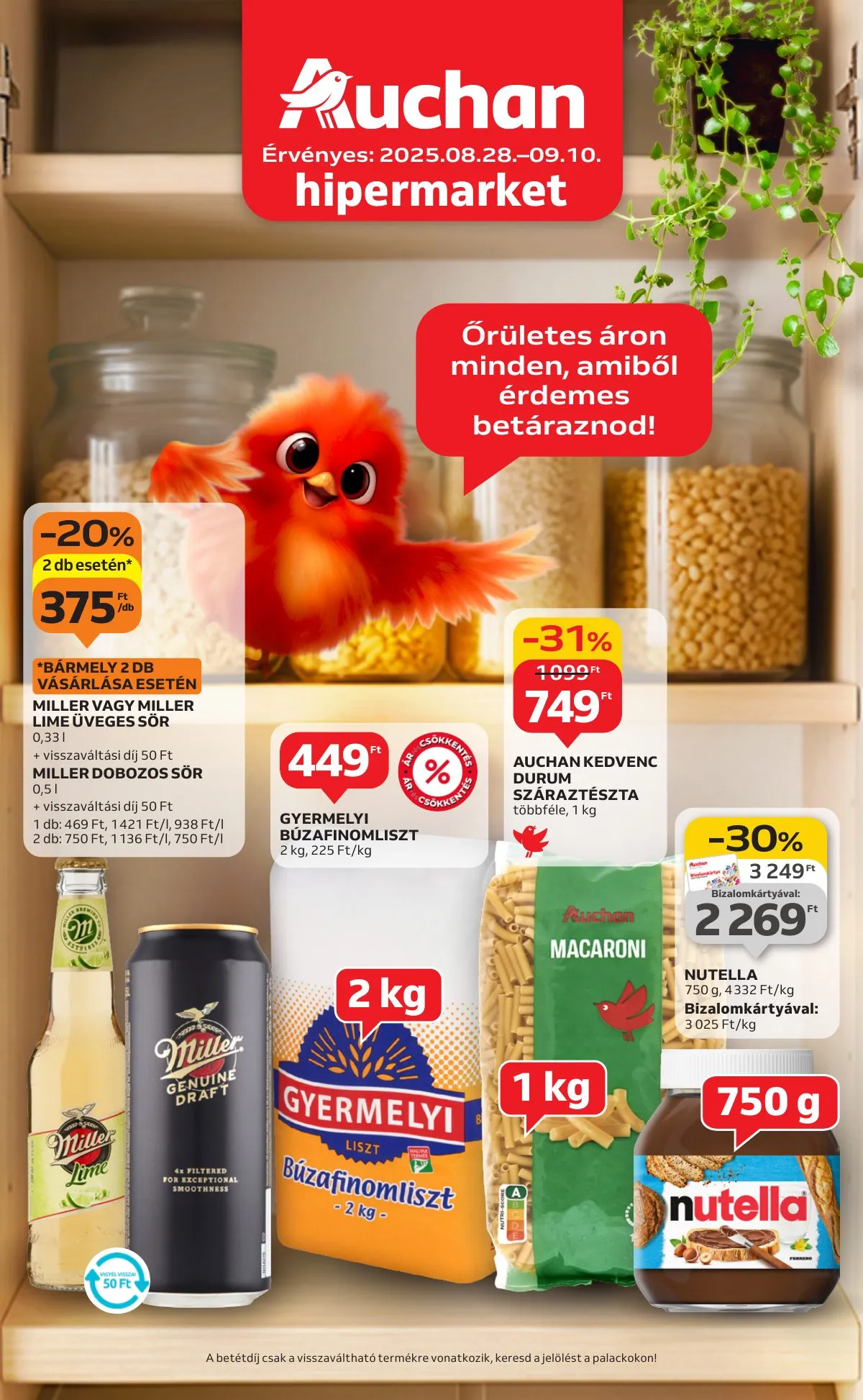 Auchan akciós újság Hipermarket Spajz 08.28–09.10