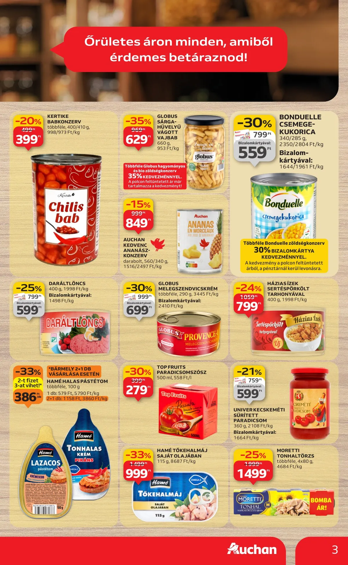 Auchan akciós újság Hipermarket Spajz 08.28–09.10 – 3. oldal