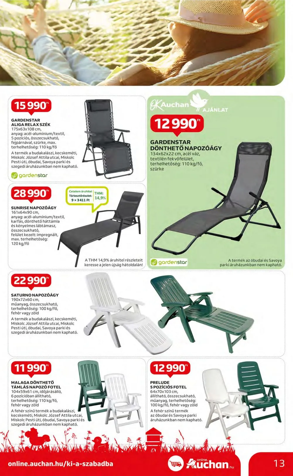Auchan akciós újság Hipermarket Szabadido 05.02–05.22 – 13. oldal