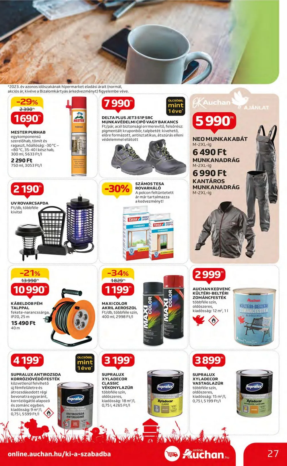 Auchan akciós újság Hipermarket Szabadido 05.02–05.22 – 27. oldal