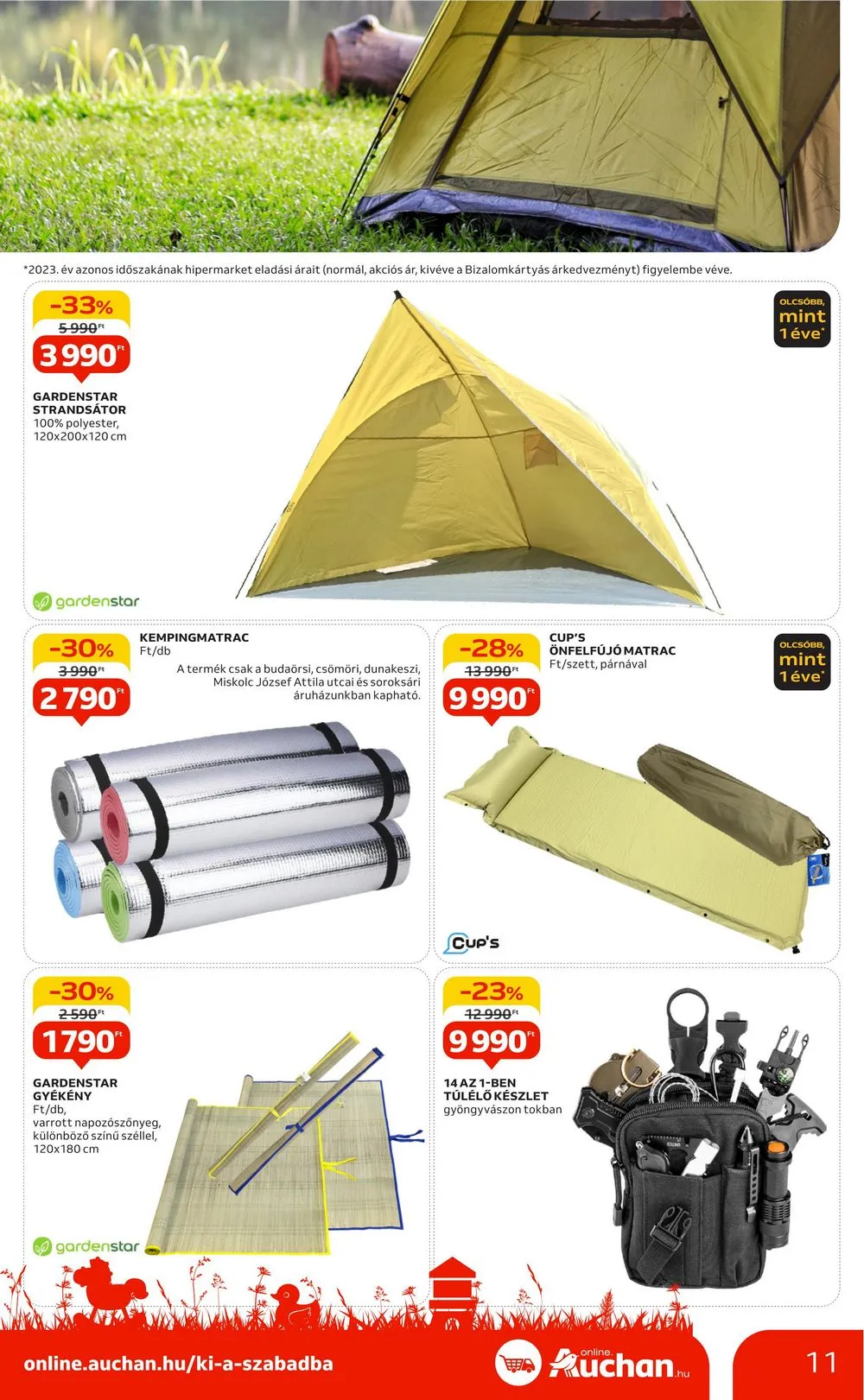 Auchan akciós újság Hipermarket szabadido 05.16–06.12 – 11. oldal