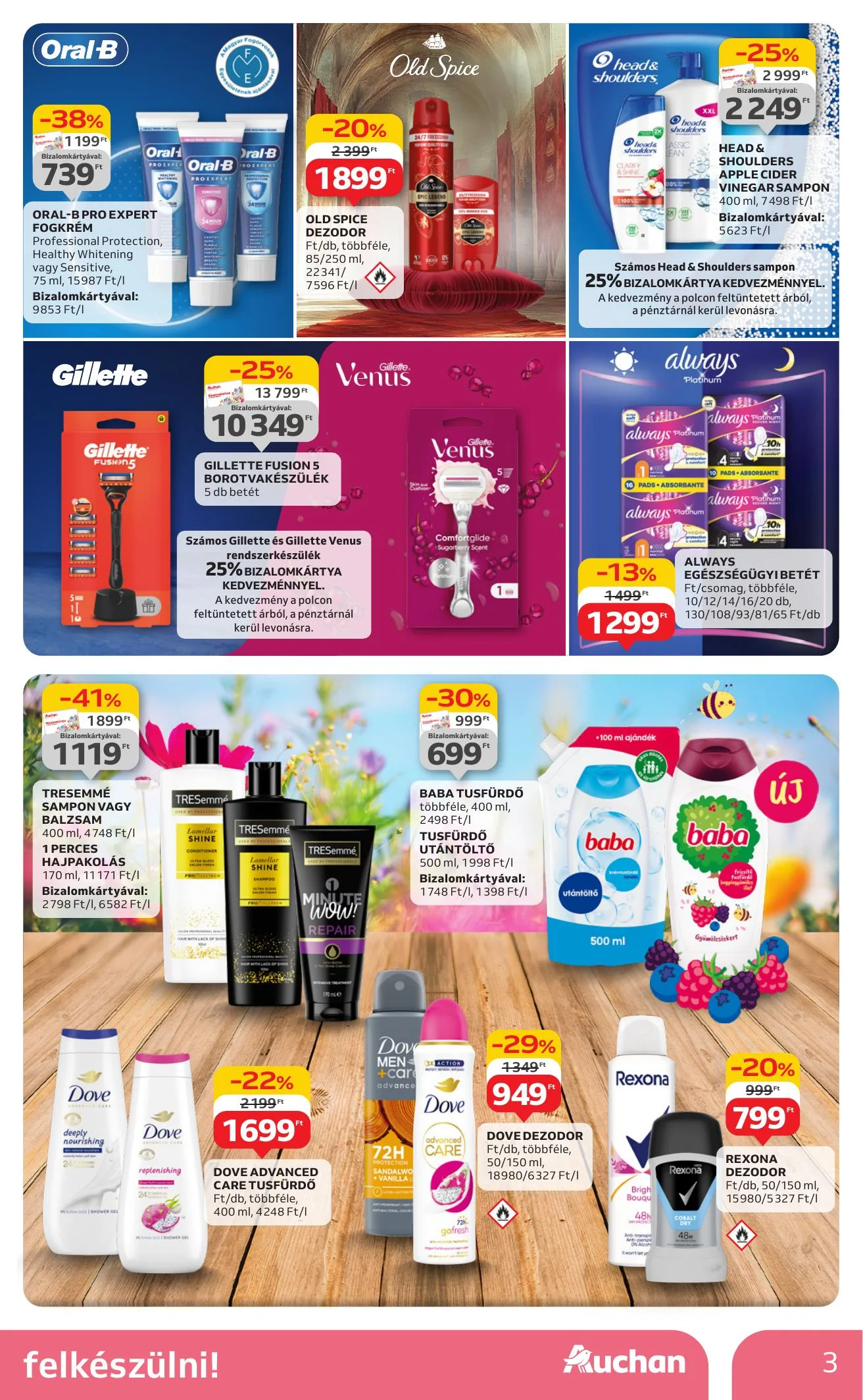 Auchan akciós újság Hipermarket szépség Apolas 07.03–07.16 – 3. oldal