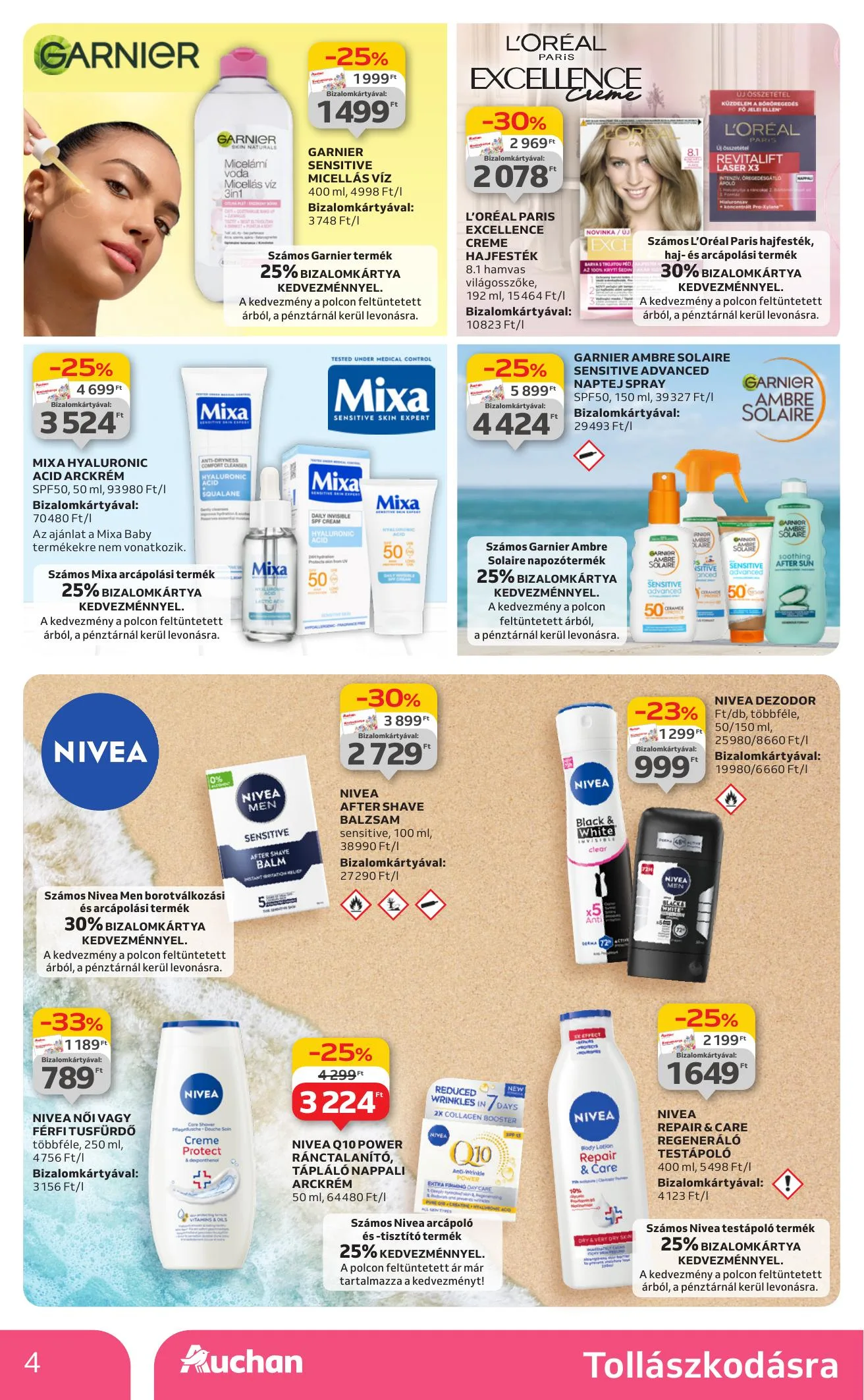 Auchan akciós újság Hipermarket szépség Apolas 07.03–07.16 – 4. oldal