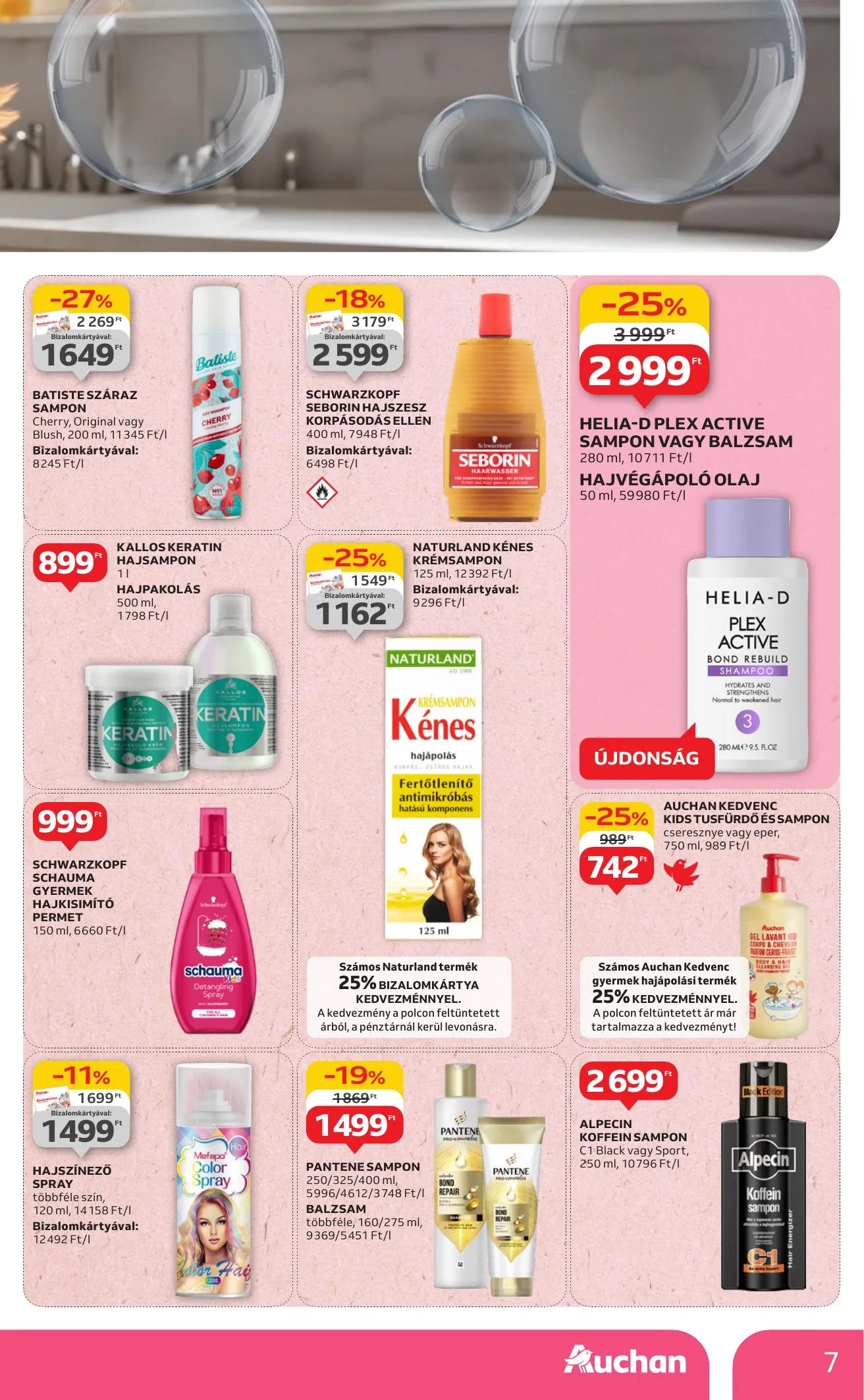 Auchan akciós újság Hipermarket szépség Apolas 07.03–07.16 – 7. oldal