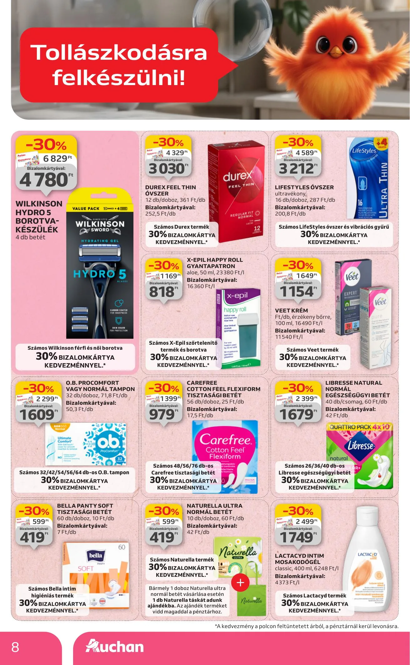 Auchan akciós újság Hipermarket szépség Apolas 07.03–07.16 – 8. oldal