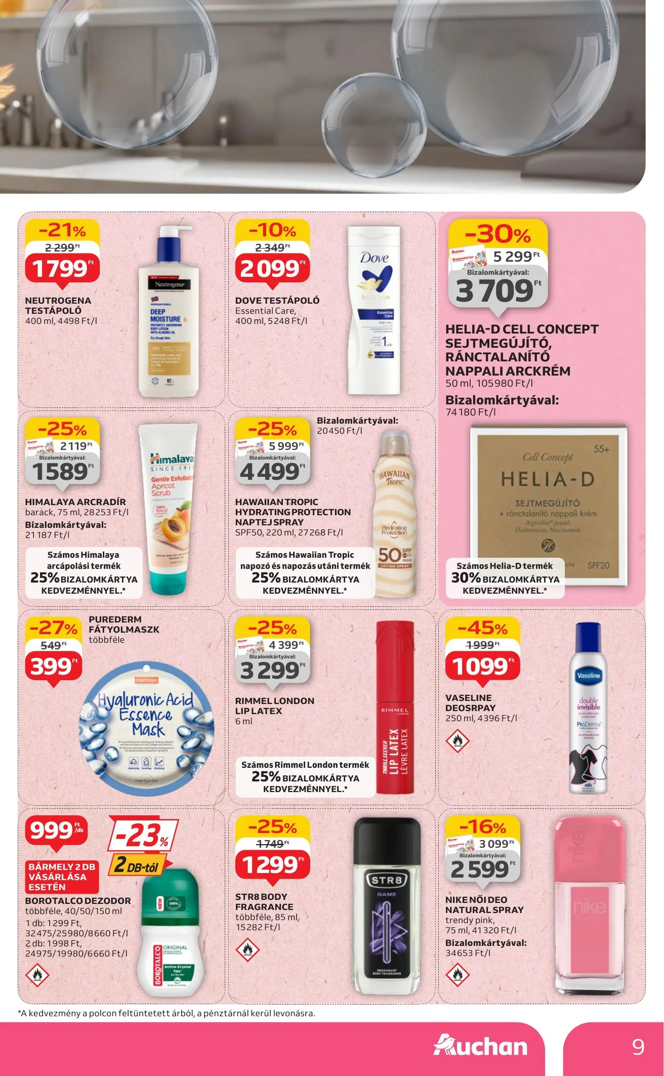 Auchan akciós újság Hipermarket szépség Apolas 07.03–07.16 – 9. oldal