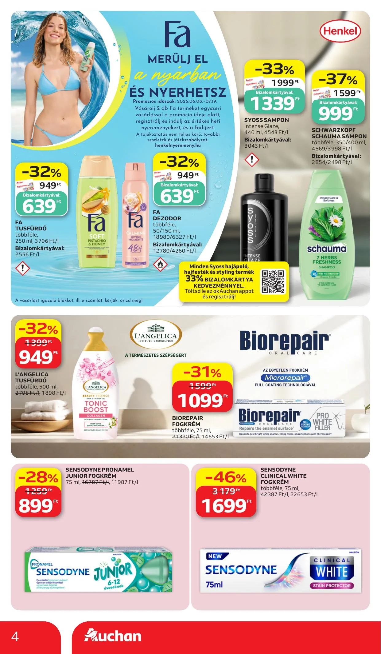 Auchan akciós újság Hipermarket szépség 07.02–07.15 – 4. oldal