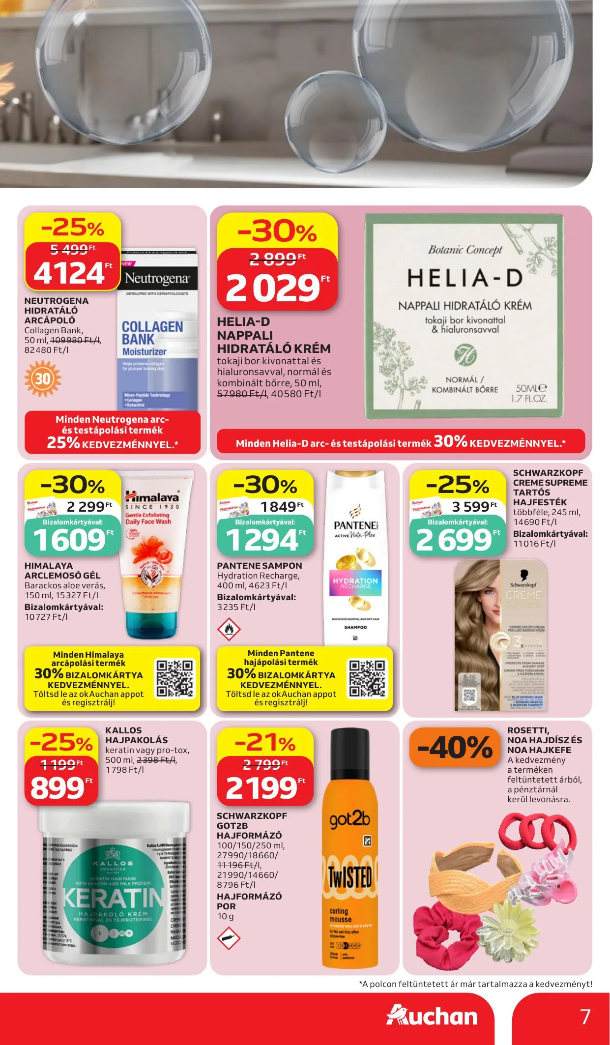 Auchan akciós újság Hipermarket szépség 07.02–07.15 – 7. oldal