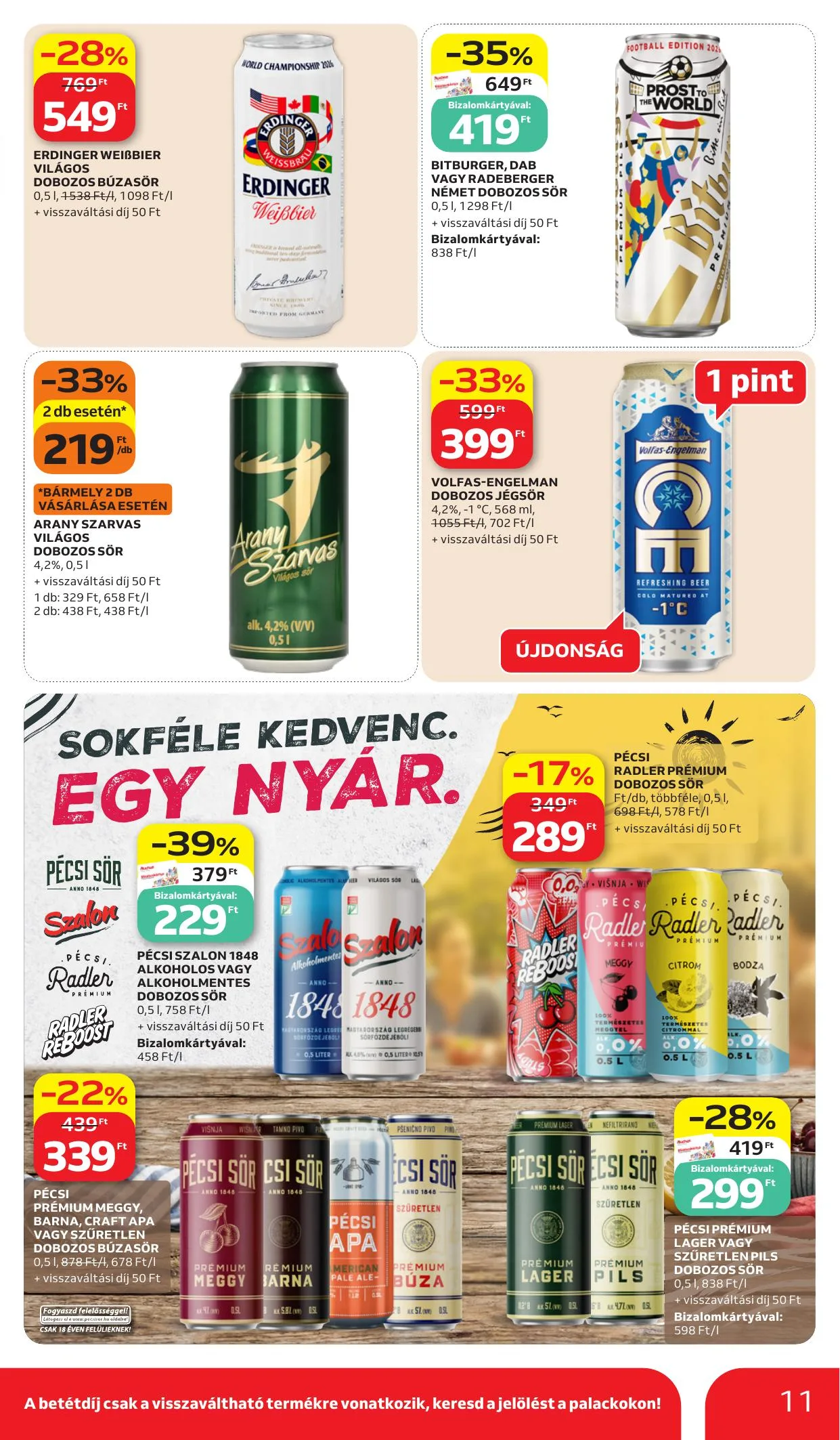 Auchan akciós újság Hipermarket Szurkolj velunk 06.11–06.24 – 11. oldal