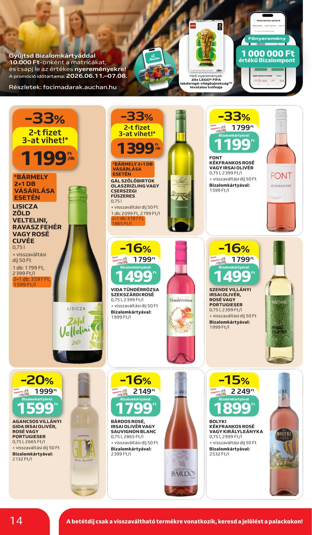 Auchan akciós újság Hipermarket Szurkolj velunk 06.11–06.24 – 14. oldal