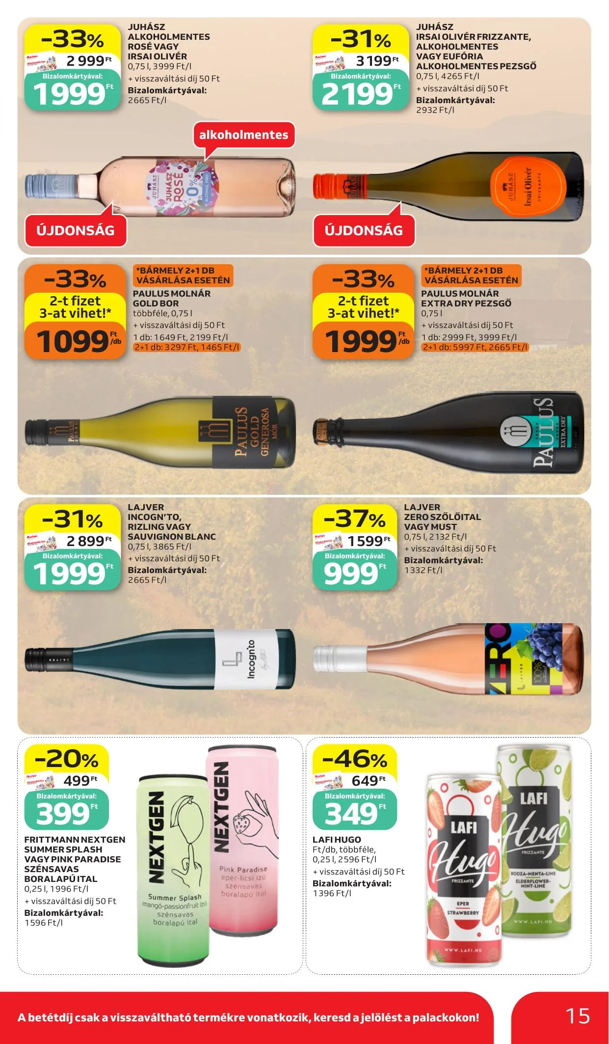 Auchan akciós újság Hipermarket Szurkolj velunk 06.11–06.24 – 15. oldal