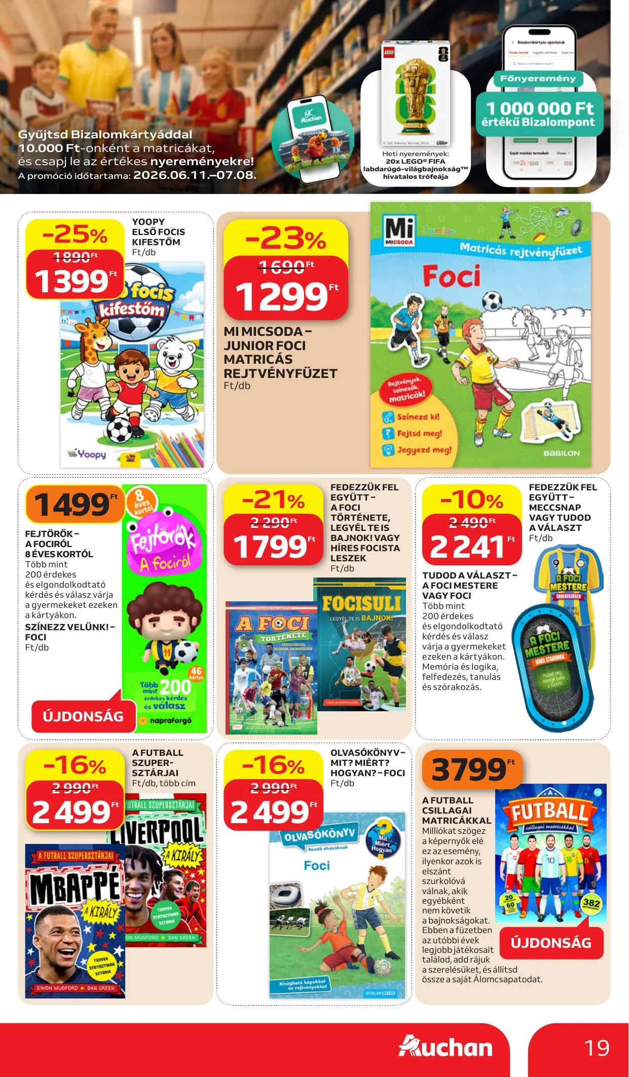 Auchan akciós újság Hipermarket Szurkolj velunk 06.11–06.24 – 19. oldal