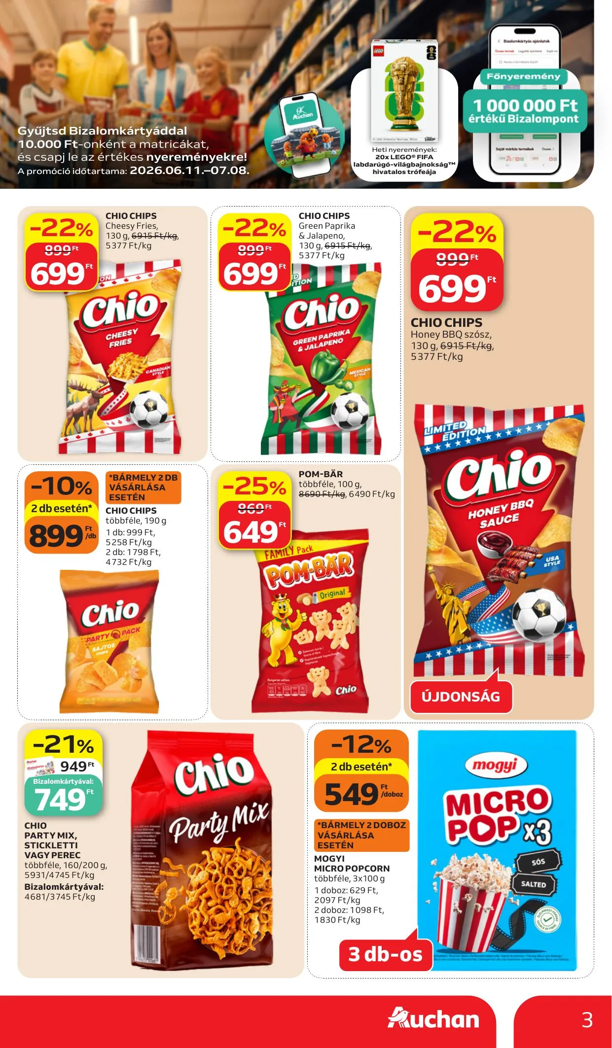 Auchan akciós újság Hipermarket Szurkolj velunk 06.11–06.24 – 3. oldal