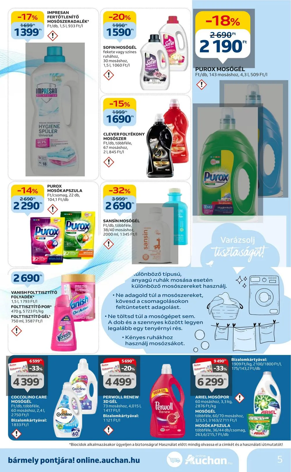 Auchan akciós újság Hipermarket takaritas 12.28–01.24 – 5. oldal