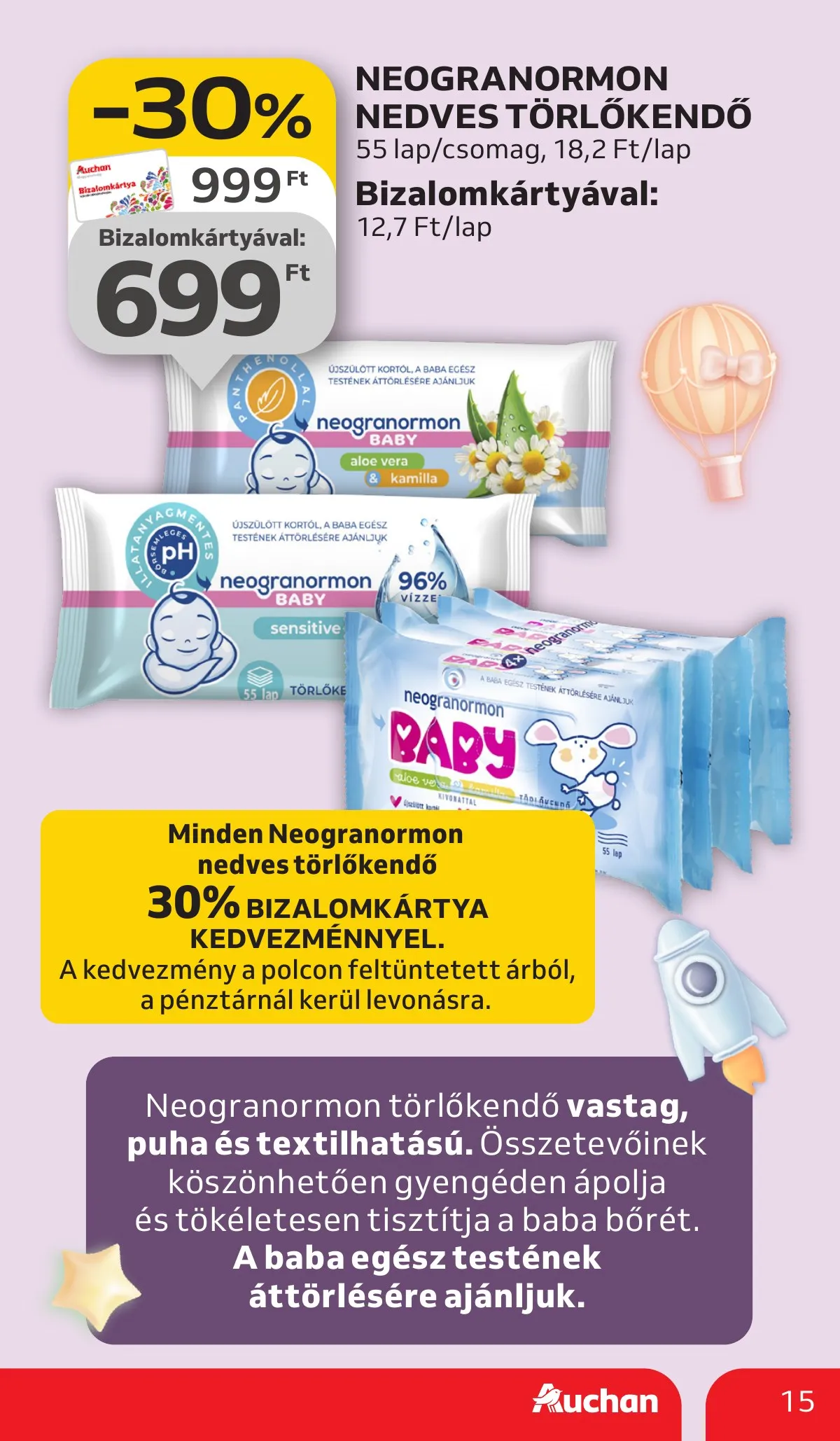 Auchan akciós újság Hipermarket takaritoszer 09.11–10.01 – 15. oldal
