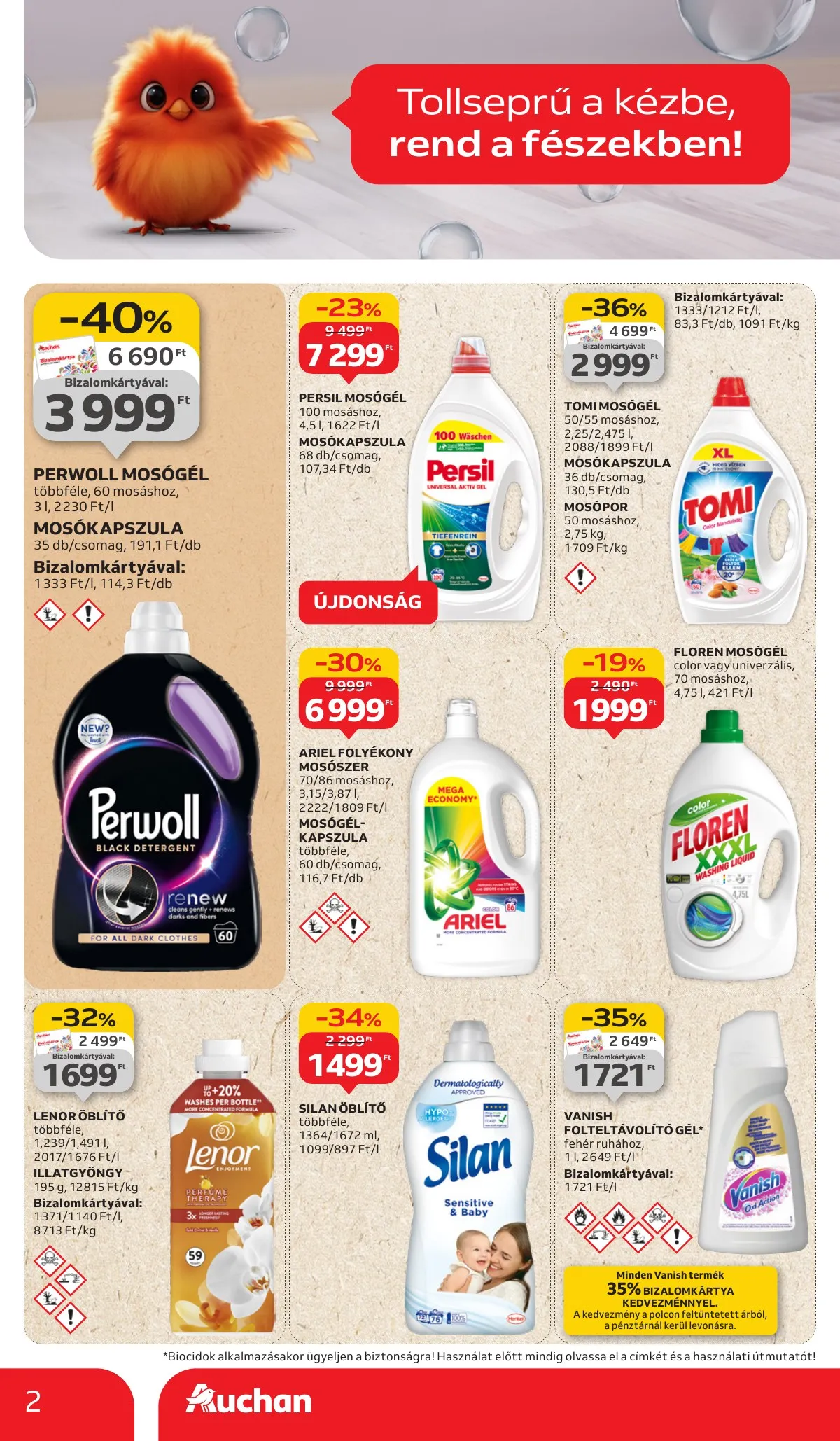 Auchan akciós újság Hipermarket takaritoszer 09.11–10.01 – 2. oldal