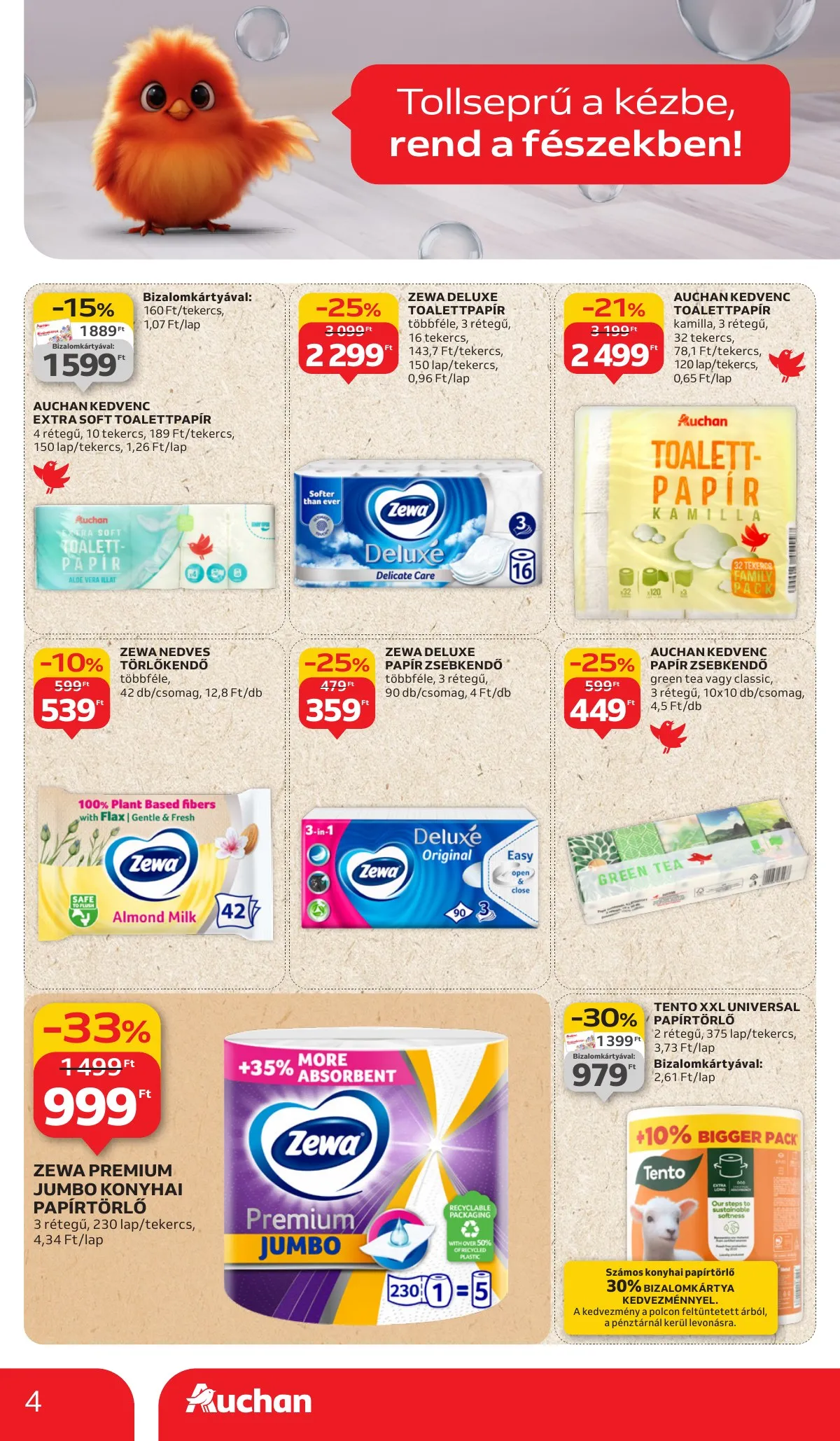 Auchan akciós újság Hipermarket takaritoszer 09.11–10.01 – 4. oldal