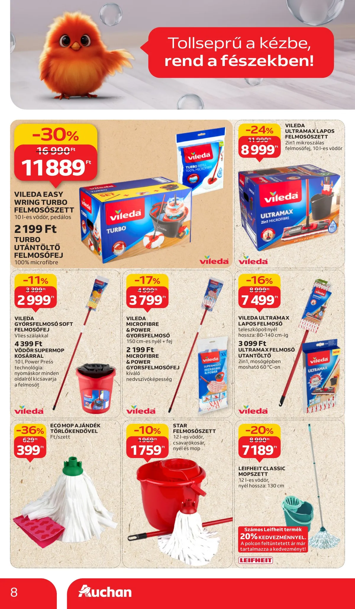Auchan akciós újság Hipermarket takaritoszer 09.11–10.01 – 8. oldal