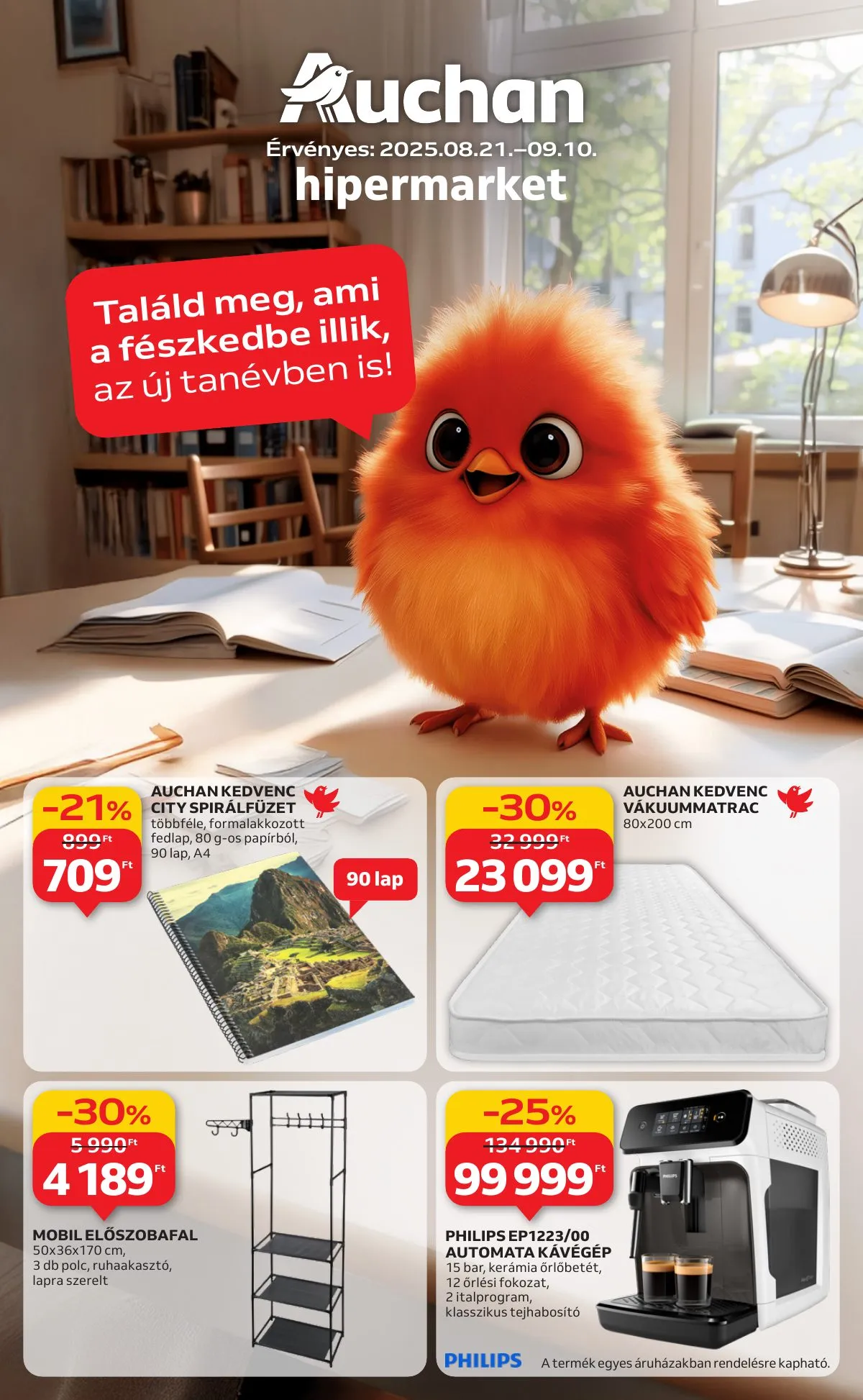 Auchan akciós újság Hipermarket Tanevkezdesi ajanlatok 08.21–09.10