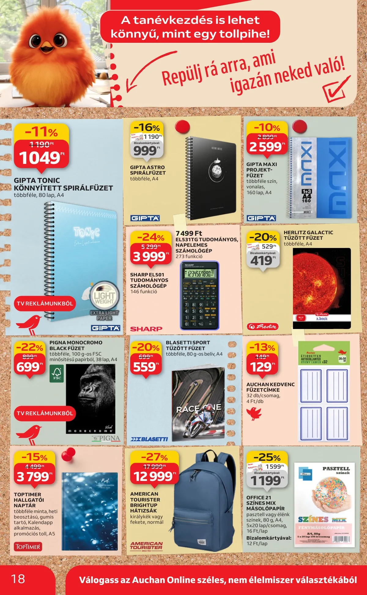 Auchan akciós újság Hipermarket Tanevkezdesi ajanlatok 08.21–09.10 – 18. oldal
