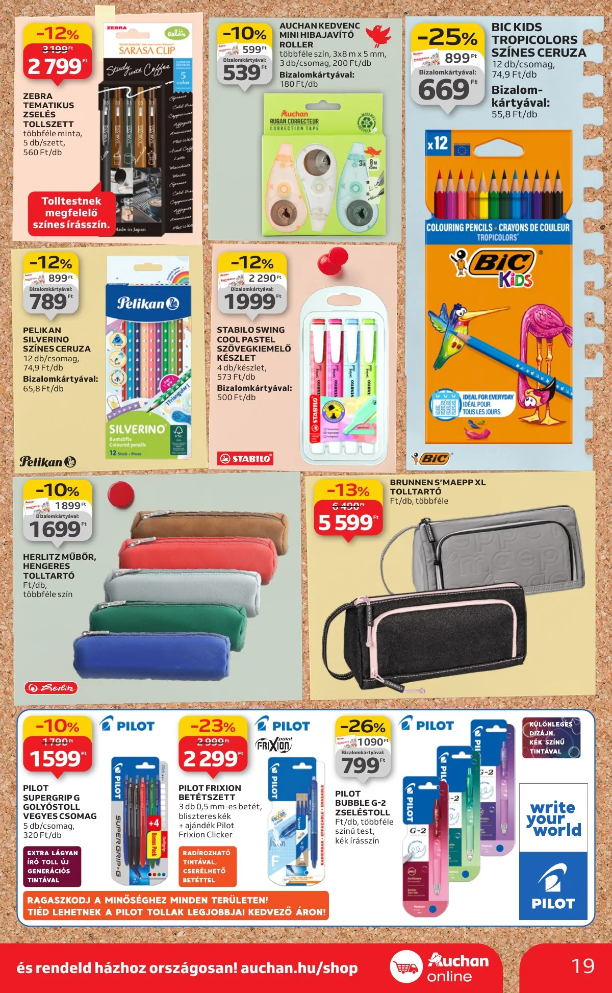 Auchan akciós újság Hipermarket Tanevkezdesi ajanlatok 08.21–09.10 – 19. oldal