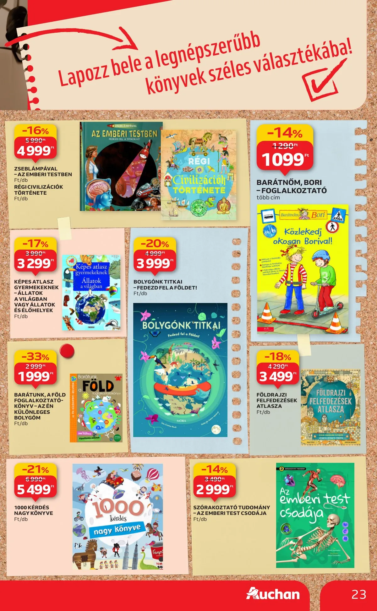 Auchan akciós újság Hipermarket Tanevkezdesi ajanlatok 08.21–09.10 – 23. oldal