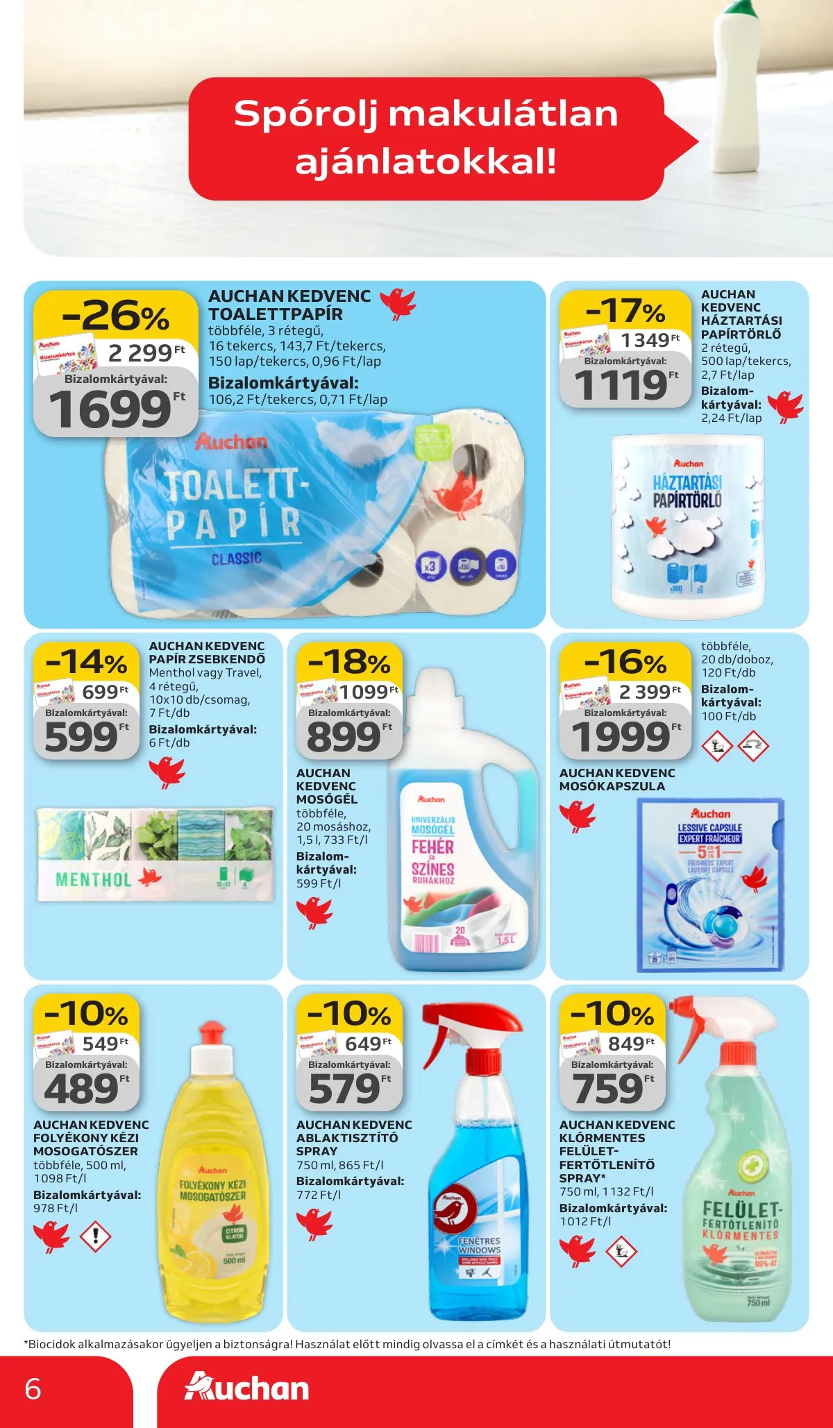 Auchan akciós újság Hipermarket Tavaszi nagytakarítás 03.05–03.18 – 6. oldal