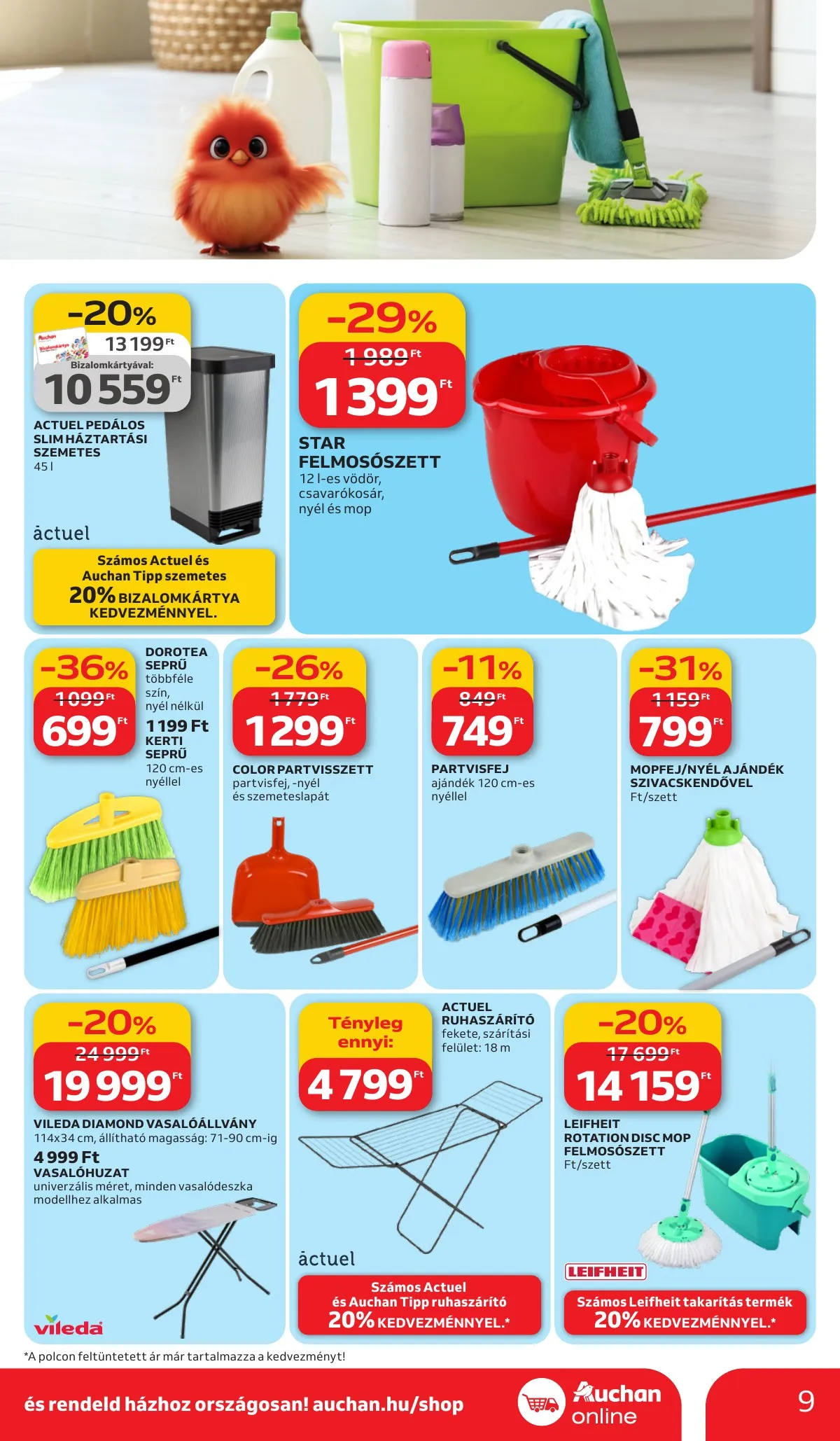 Auchan akciós újság Hipermarket Tavaszi nagytakarítás 03.05–03.18 – 9. oldal