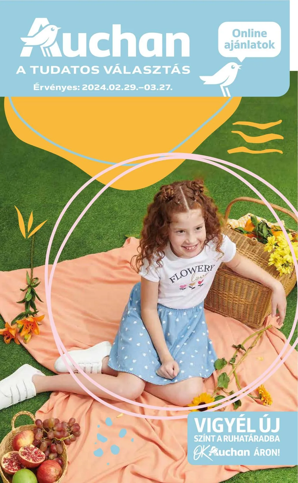 Auchan akciós újság Hipermarket tavaszi ruha 02.29–03.27