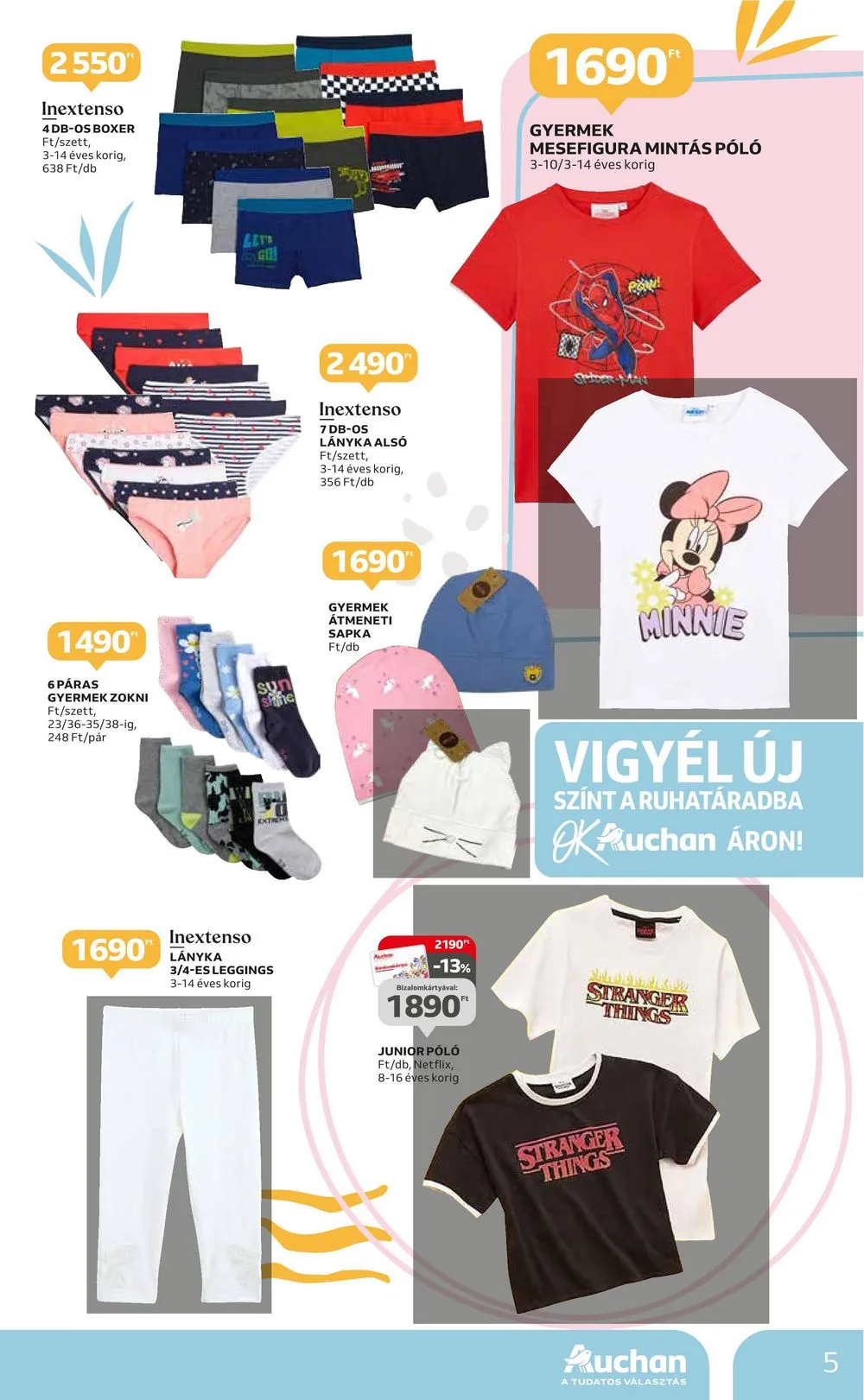 Auchan akciós újság Hipermarket tavaszi ruha 02.29–03.27 – 5. oldal