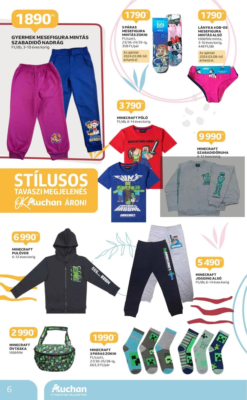 Auchan akciós újság Hipermarket tavaszi ruha 02.29–03.27 – 6. oldal
