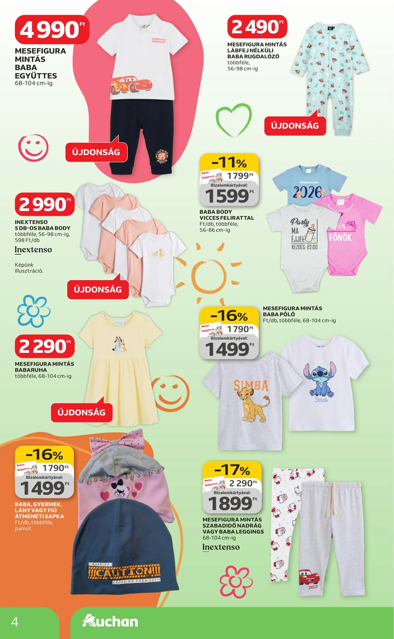 Auchan akciós újság Hipermarket Tavaszi textil 03.05–04.01 – 4. oldal