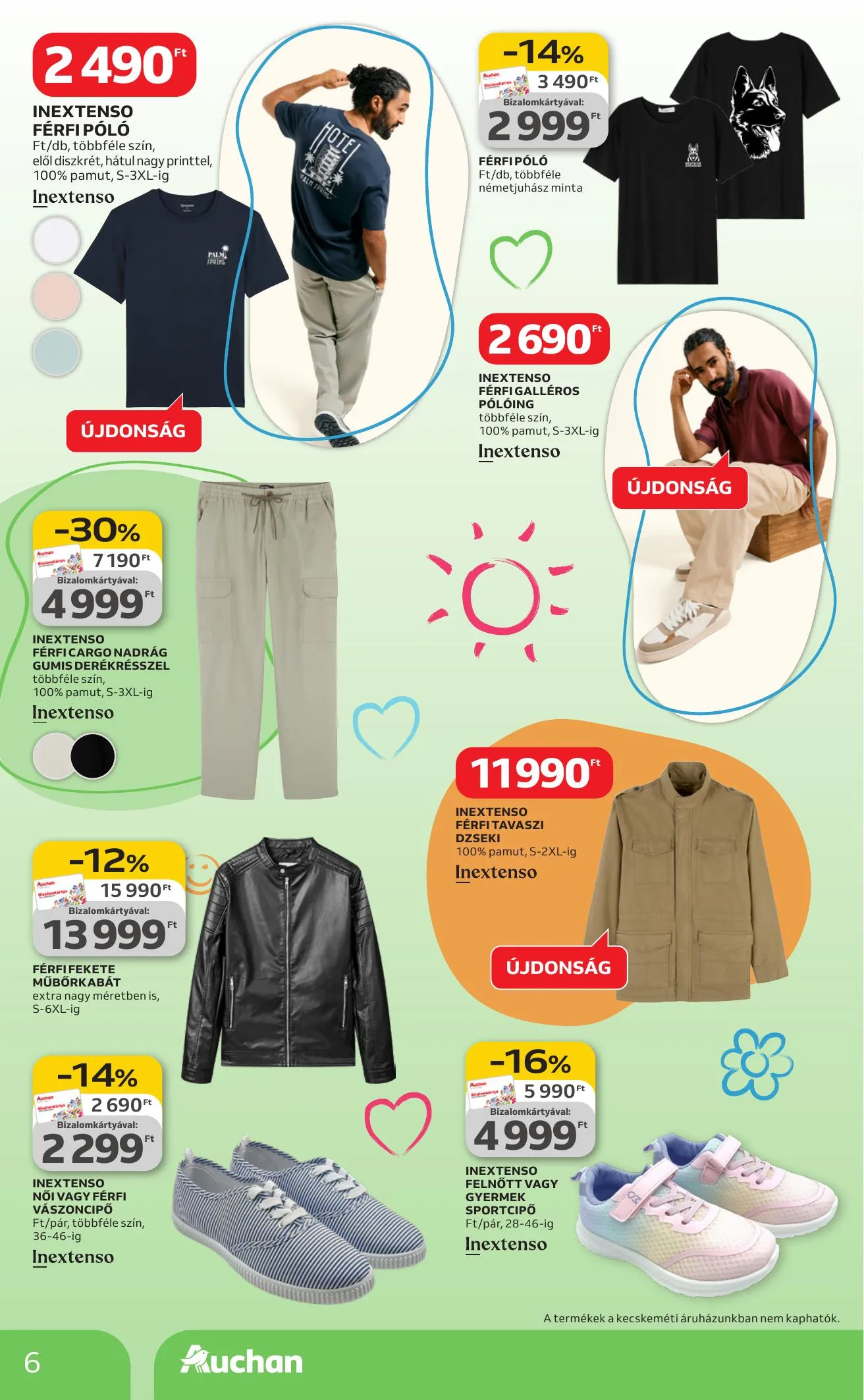Auchan akciós újság Hipermarket Tavaszi textil 03.05–04.01 – 6. oldal